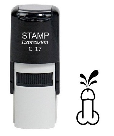 Cumming Penis Self Inking Rubber Stamp (SH-60079)