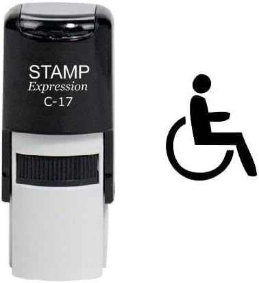 Wheelchair Disabled Sign Self Inking Rubber Stamp (SH-6825)
