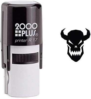 Evil Horned Devil Skull Self Inking Rubber Stamp (SH-6598)