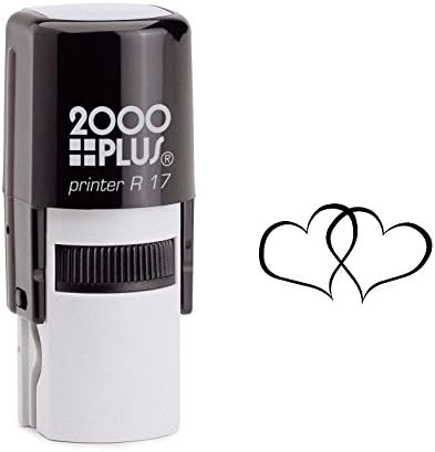 Interlocking Hearts Self Inking Rubber Stamp (SH-6421)