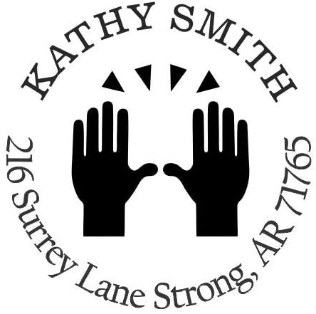 Celebration Emoji Custom Return Address Stamp - Self Inking. Personalized Rubber Stamp with Lines of Text (SH76200)