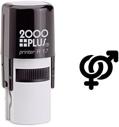 Interlacing Male And Female Gender Symbols Self Inking Rubber Stamp (SH-6415)