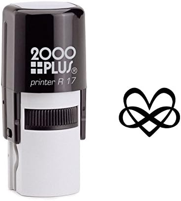 Interlocking Infinity Symbol And Heart Self Inking Rubber Stamp (SH-6268)