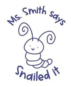 Snail of Approval Custom Round Self Inking Teacher Stamp (SH-60031)