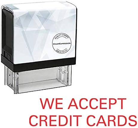 WE Accept Credit Cards Office Self Inking Rubber Stamp (SH-5645)