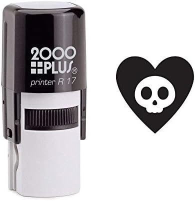 Skeleton Heart Self Inking Rubber Stamp (SH-6838)