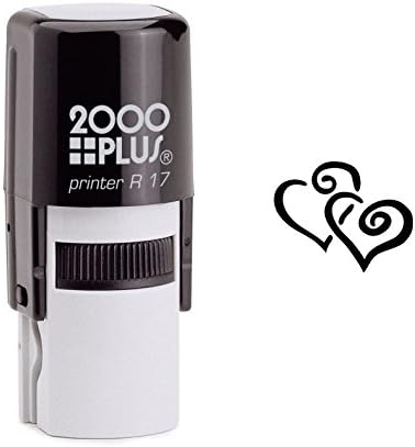 Swirly Hearts Self Inking Rubber Stamp (SH-6439)