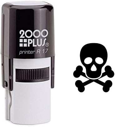 Skulls and Cross Bones Self Inking Rubber Stamp (SH-6032)