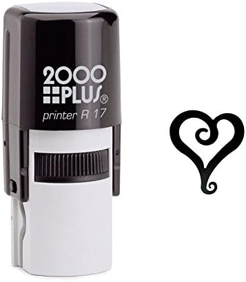 Swirly Heart Self Inking Rubber Stamp (SH-6395)