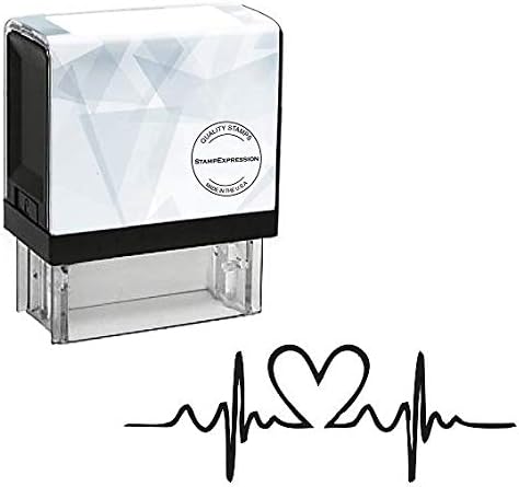 Heart EKG Heart Rate Self Inking Rubber Stamp (SH-80082)