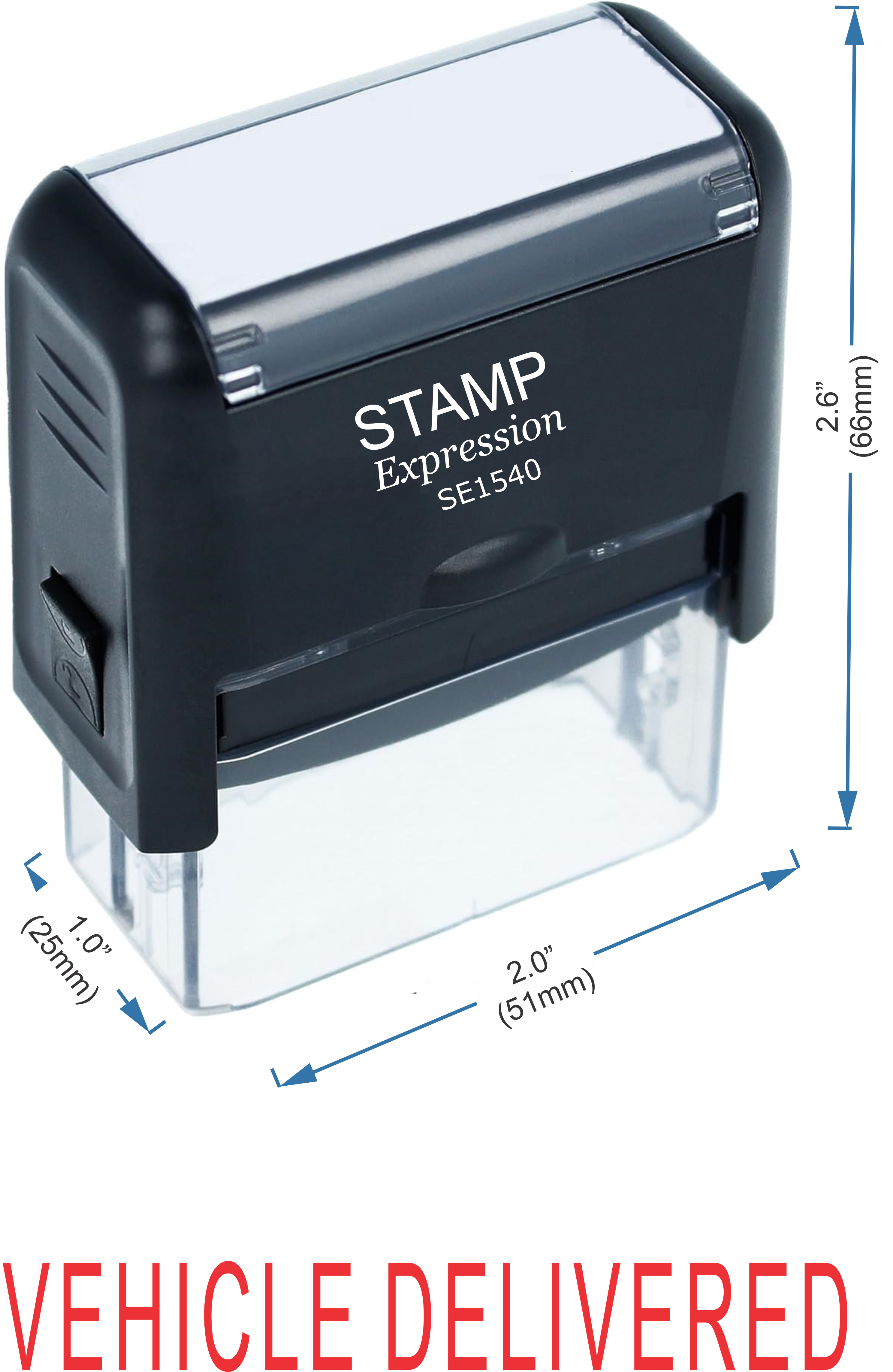 Vehicle Delivered Office Self Inking Rubber Stamp (50197)