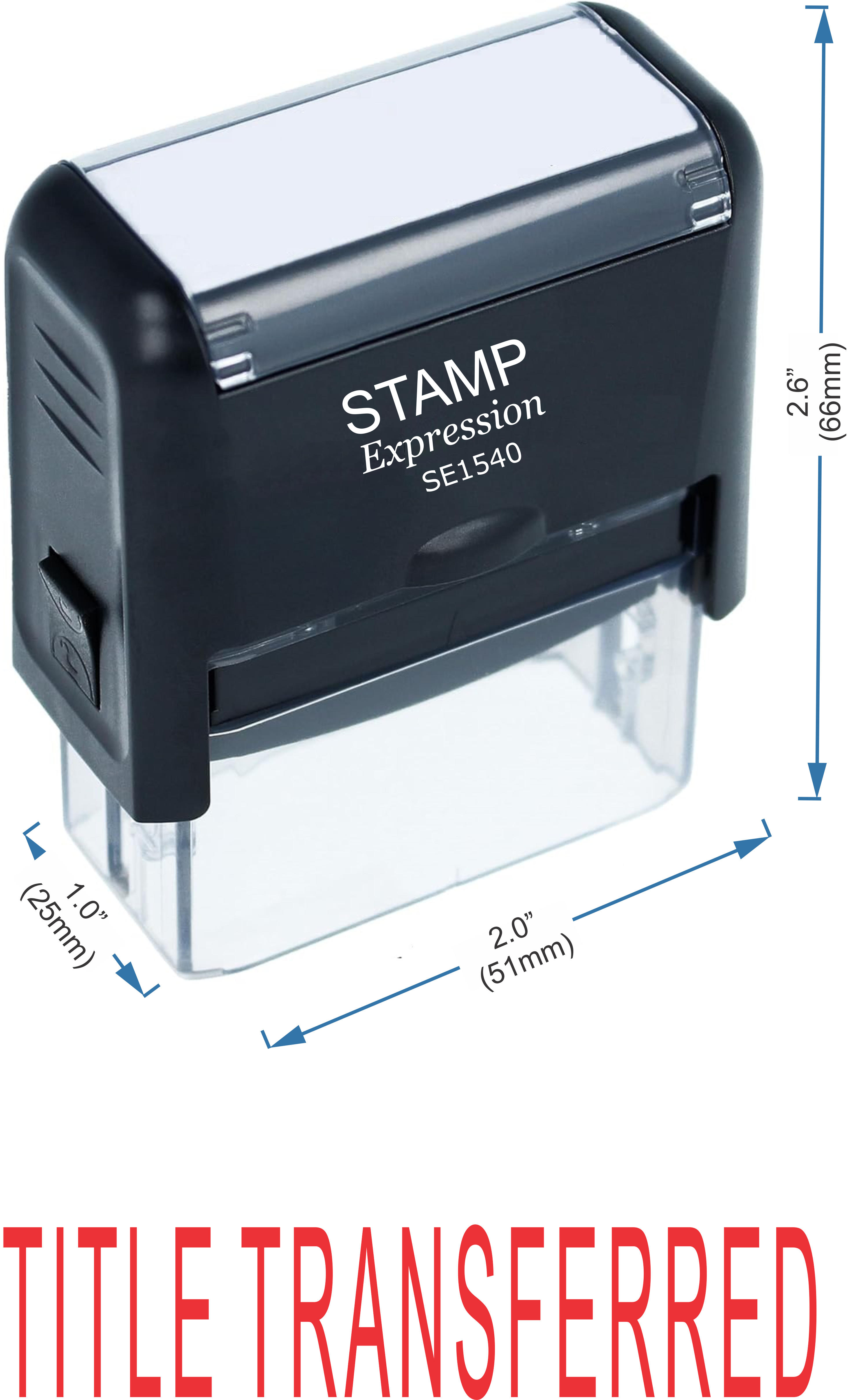 Title Transferred Office Self Inking Rubber Stamp (50201)