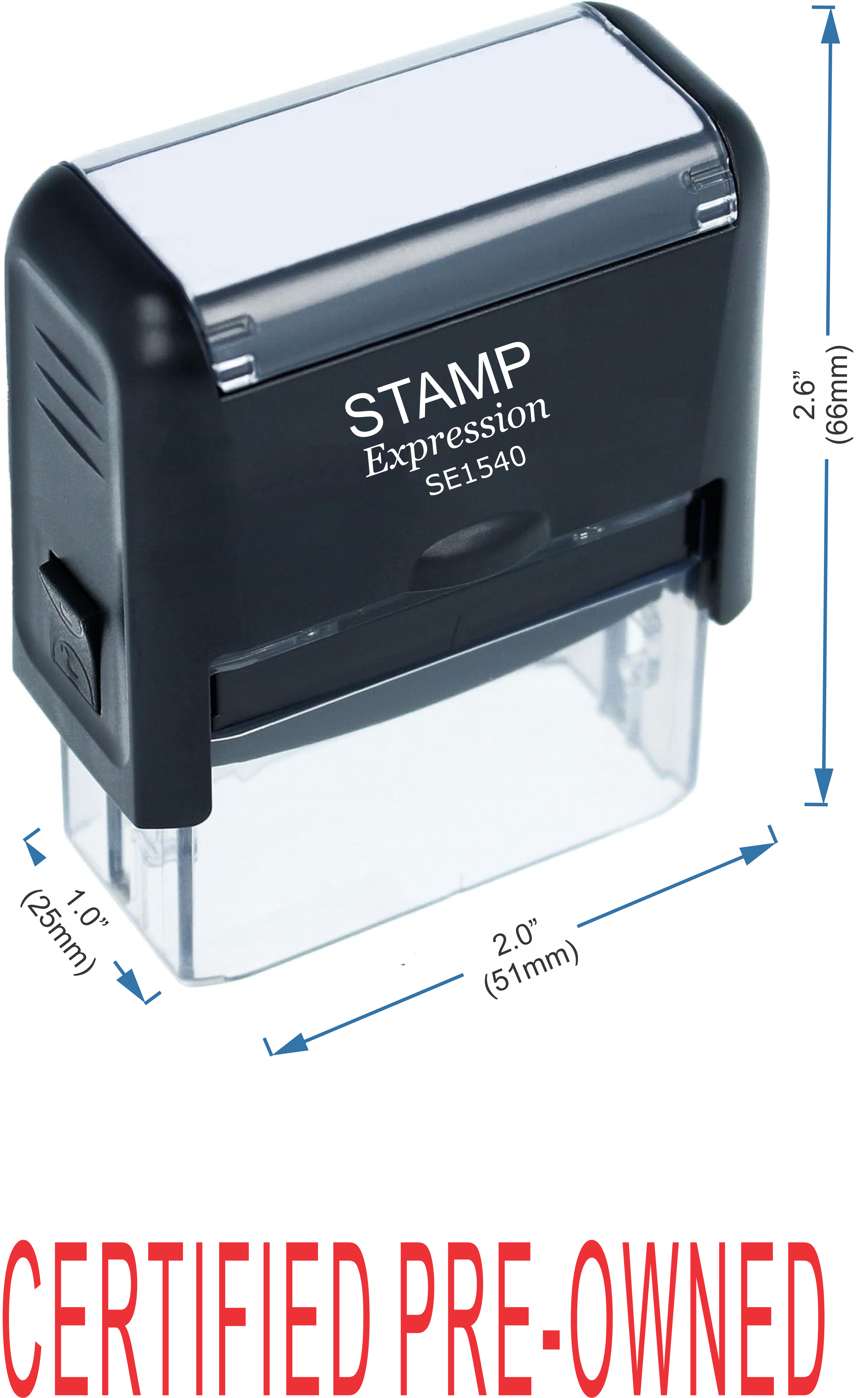 Certified Pre-Owned Office Self Inking Rubber Stamp (50209)