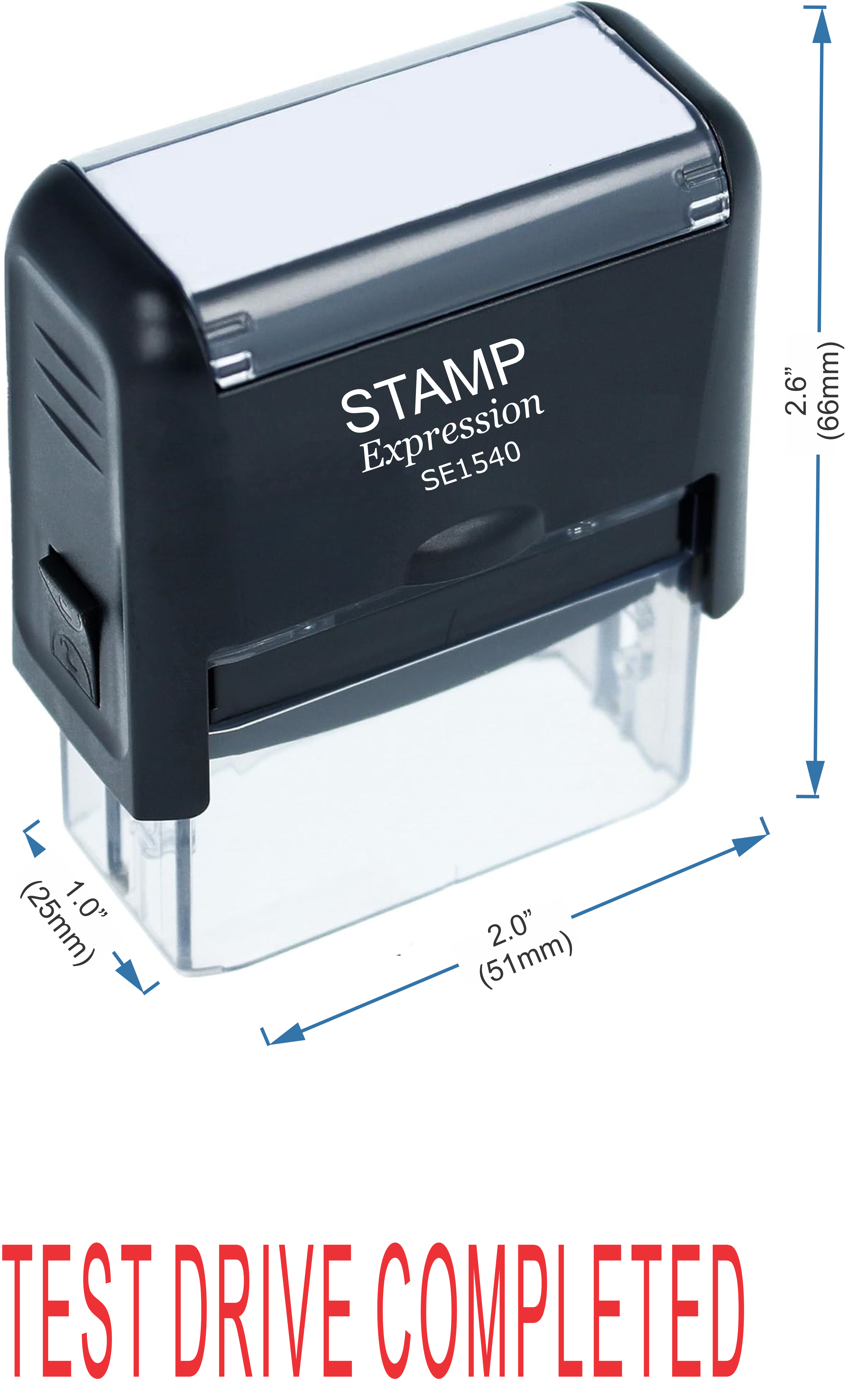 Test Drive Completed Office Self Inking Rubber Stamp (50222)