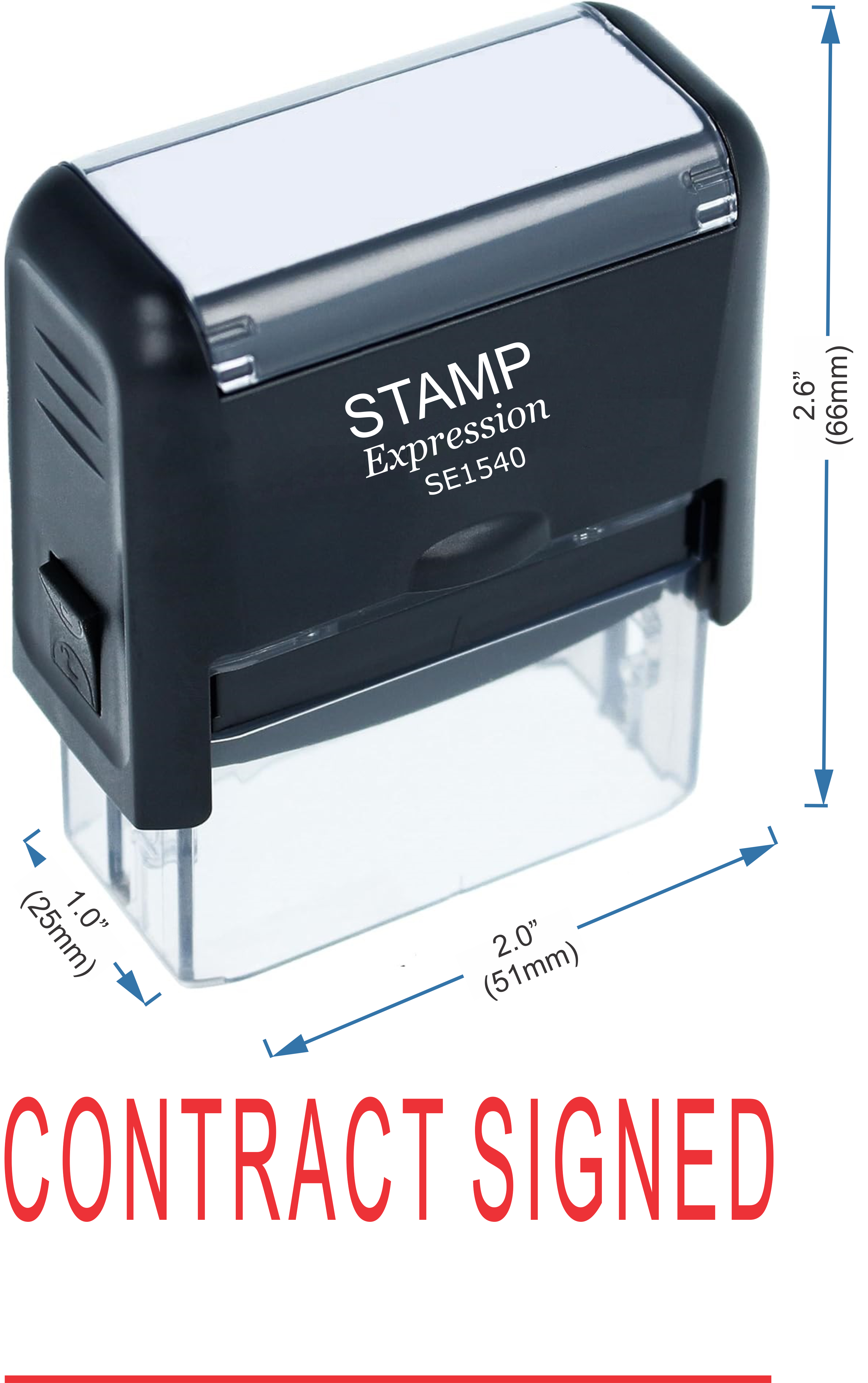 Contract Signed With Line Office Self Inking Rubber Stamp (50225)
