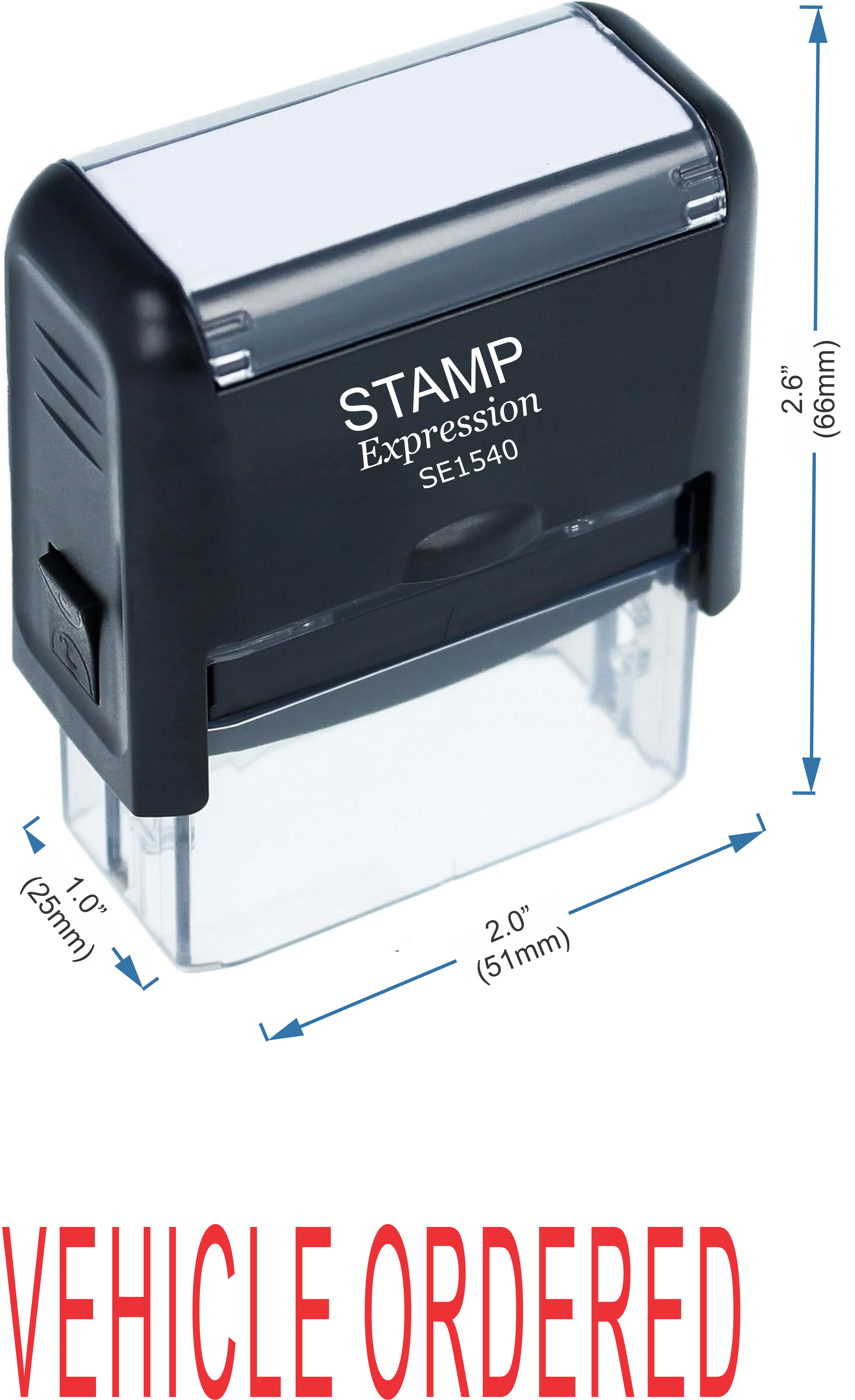 Vehicle Ordered Office Self Inking Rubber Stamp (50228)