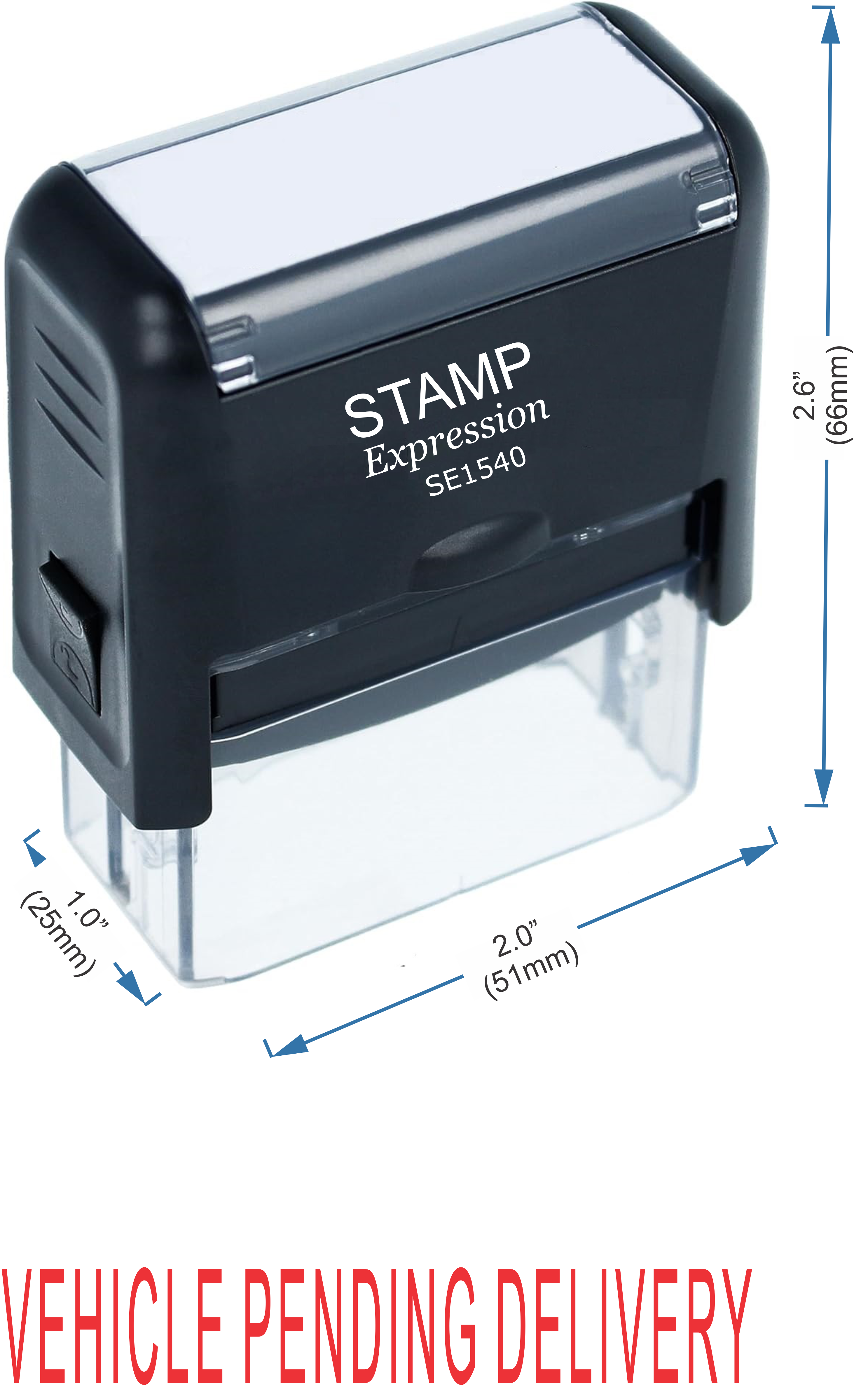 Vehicle Pending Delivery Office Self Inking Rubber Stamp (50232)