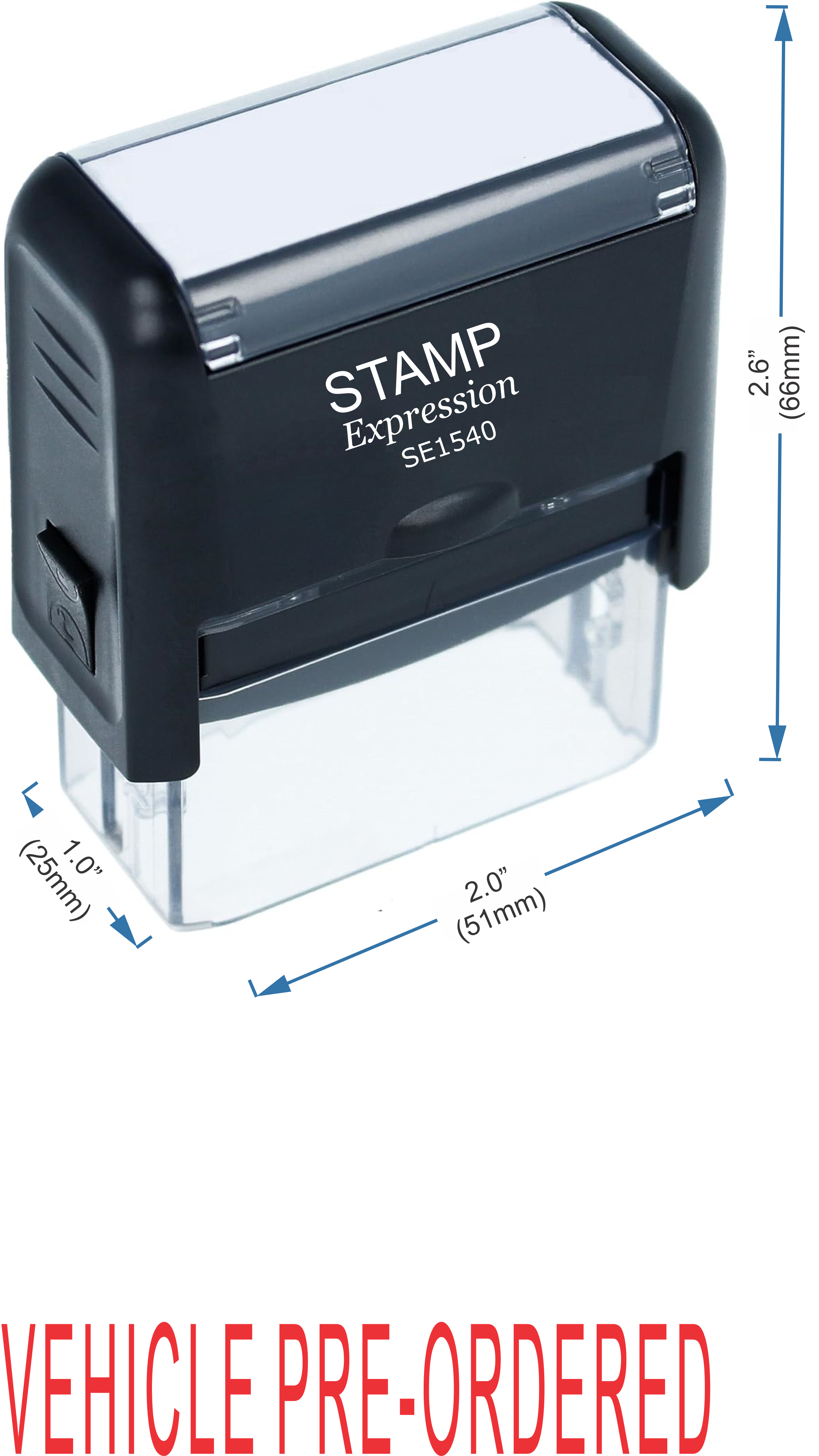 Vehicle Pre-Ordered Office Self Inking Rubber Stamp (50248)
