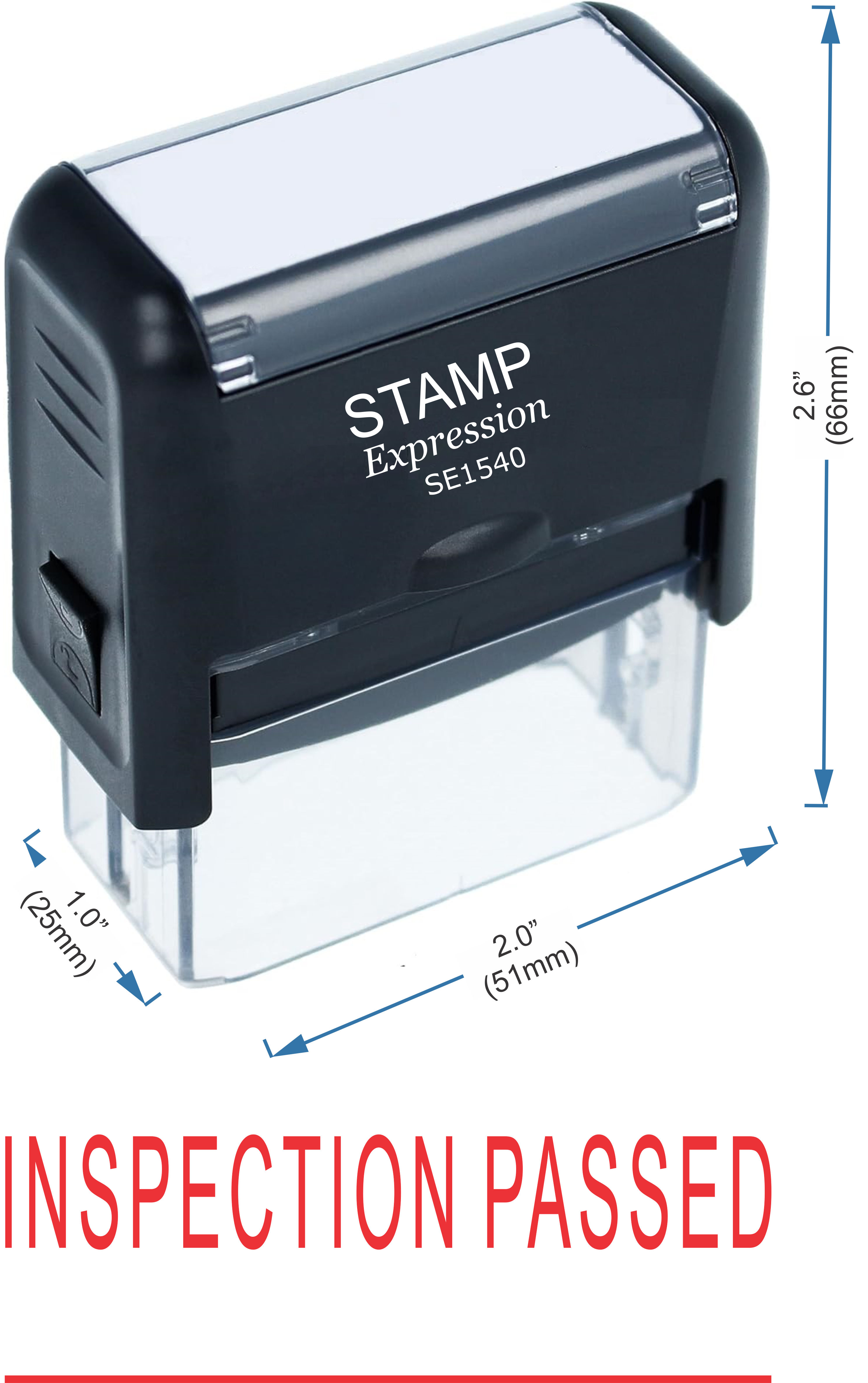 Inspection Passed With Line Office Self Inking Rubber Stamp (50263)