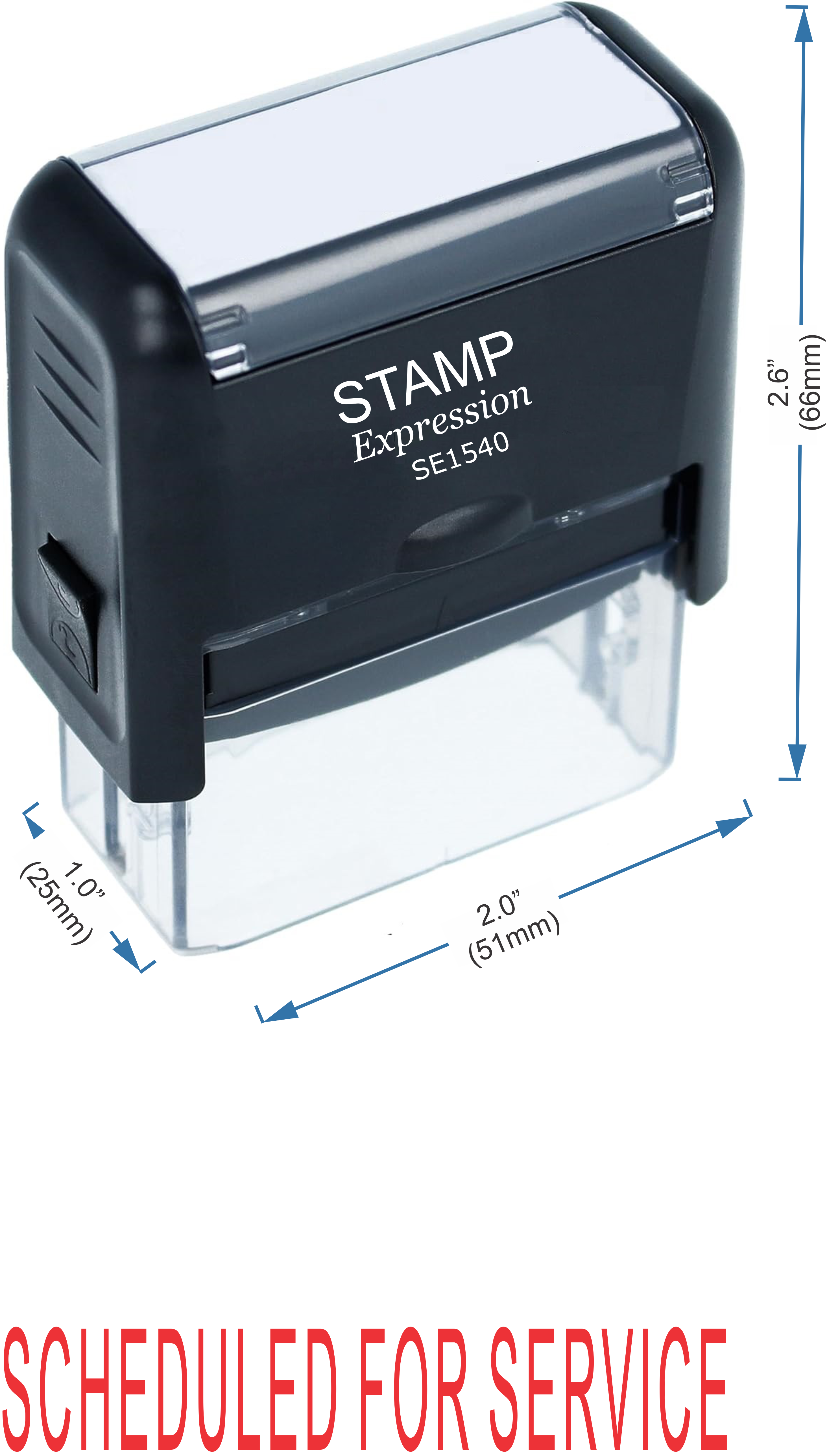Scheduled for Service Office Self Inking Rubber Stamp (50275)