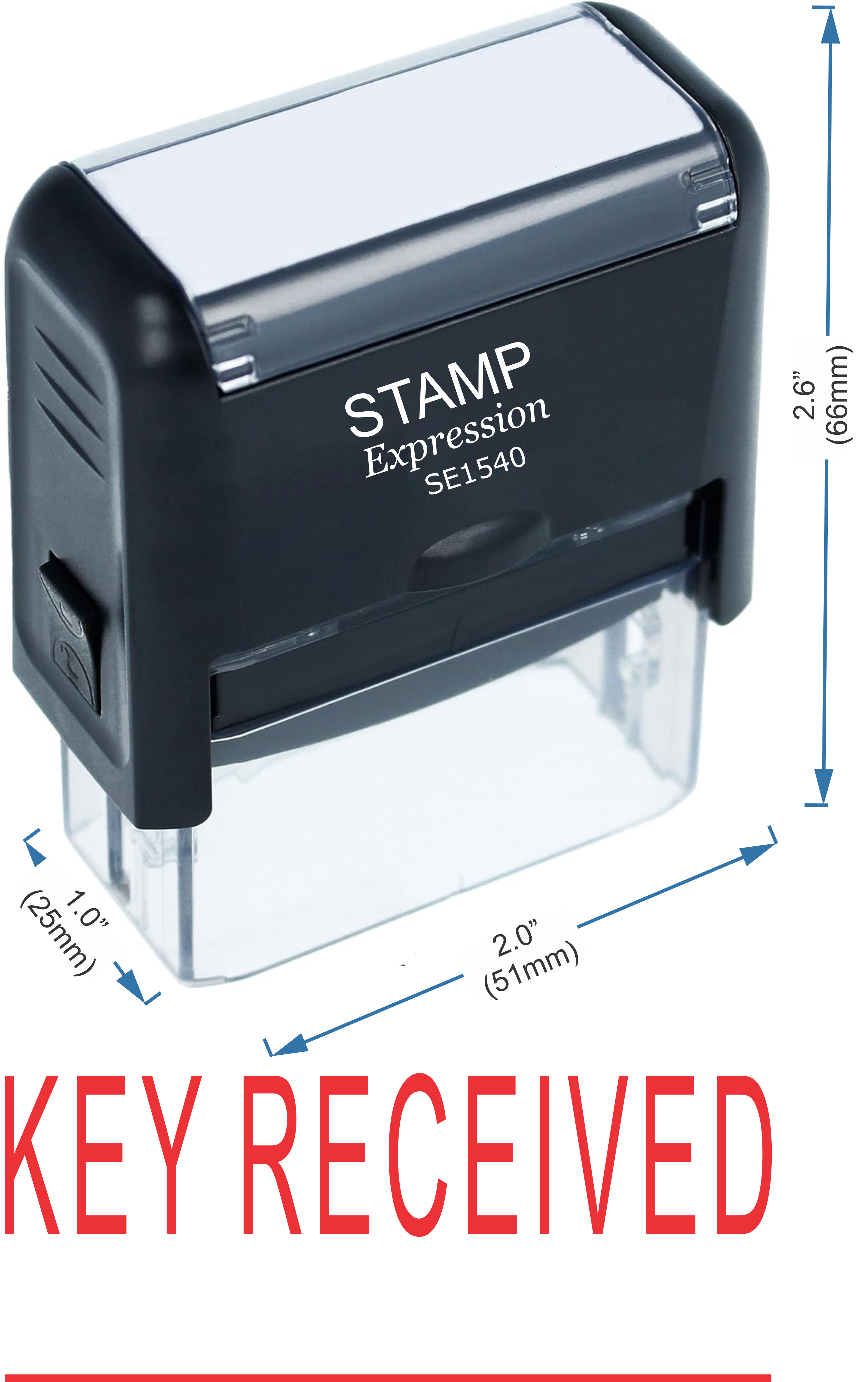 Key Received With Line Office Self Inking Rubber Stamp (50296)
