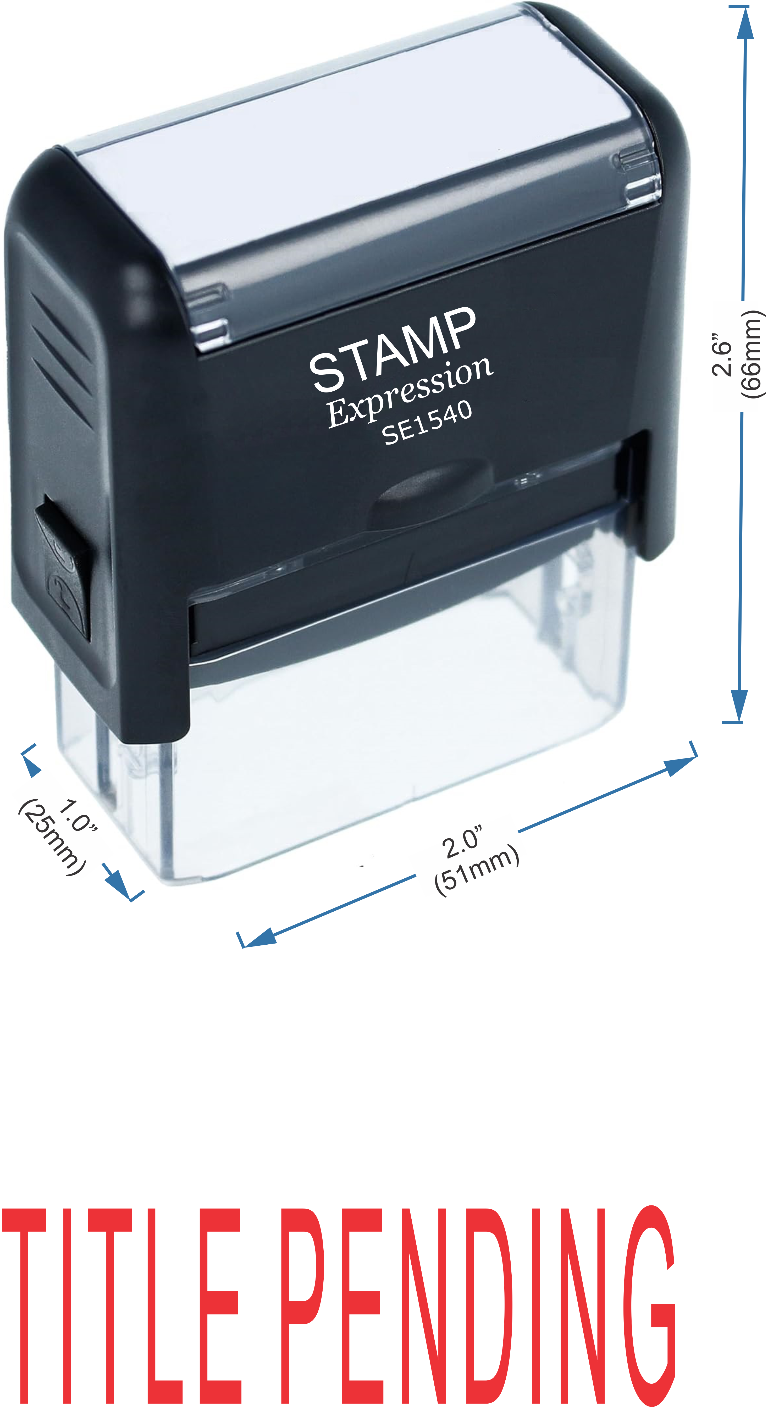 Title Pending Office Self Inking Rubber Stamp (50297)
