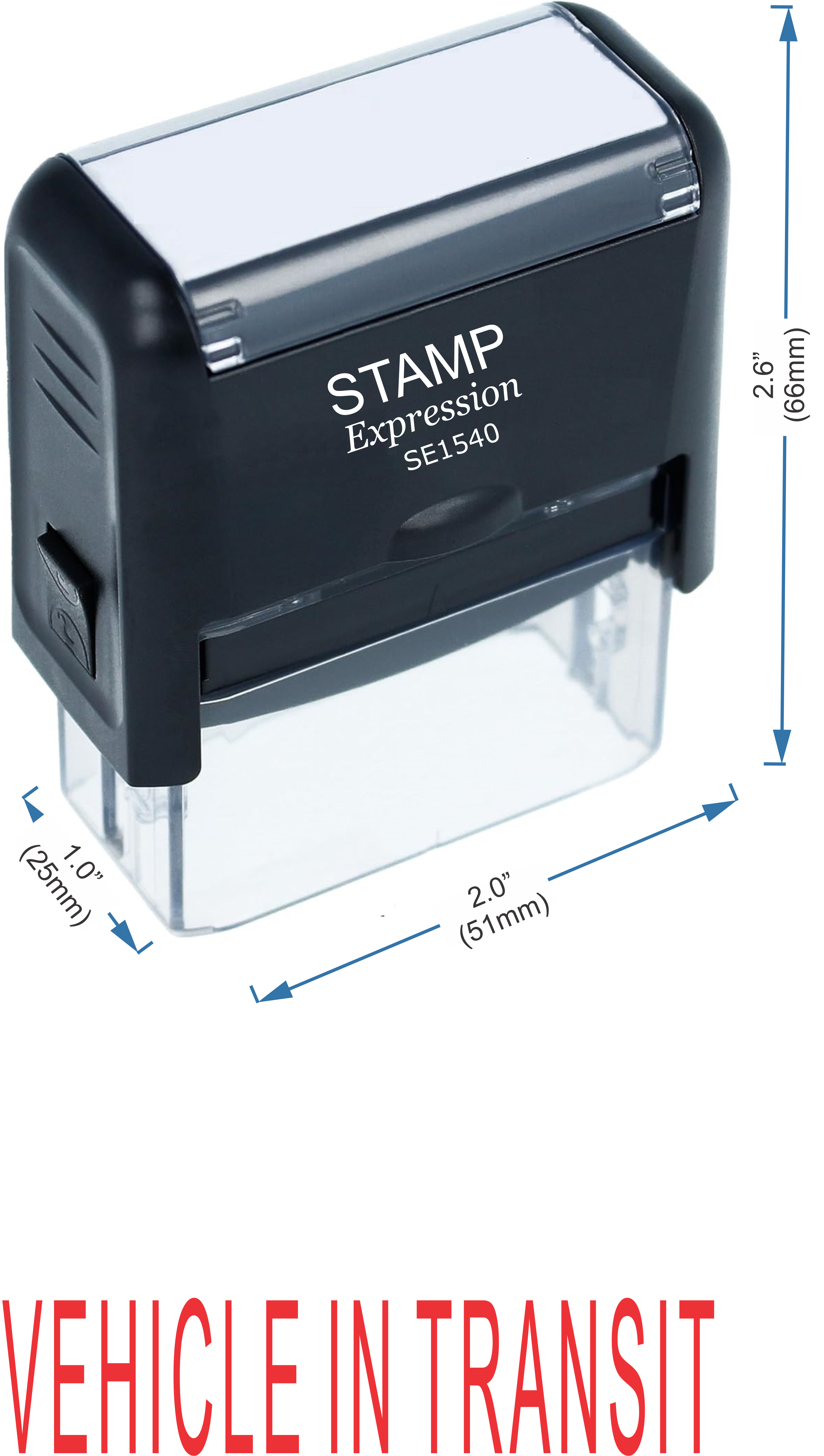 Vehicle In Transit Office Self Inking Rubber Stamp (50306)