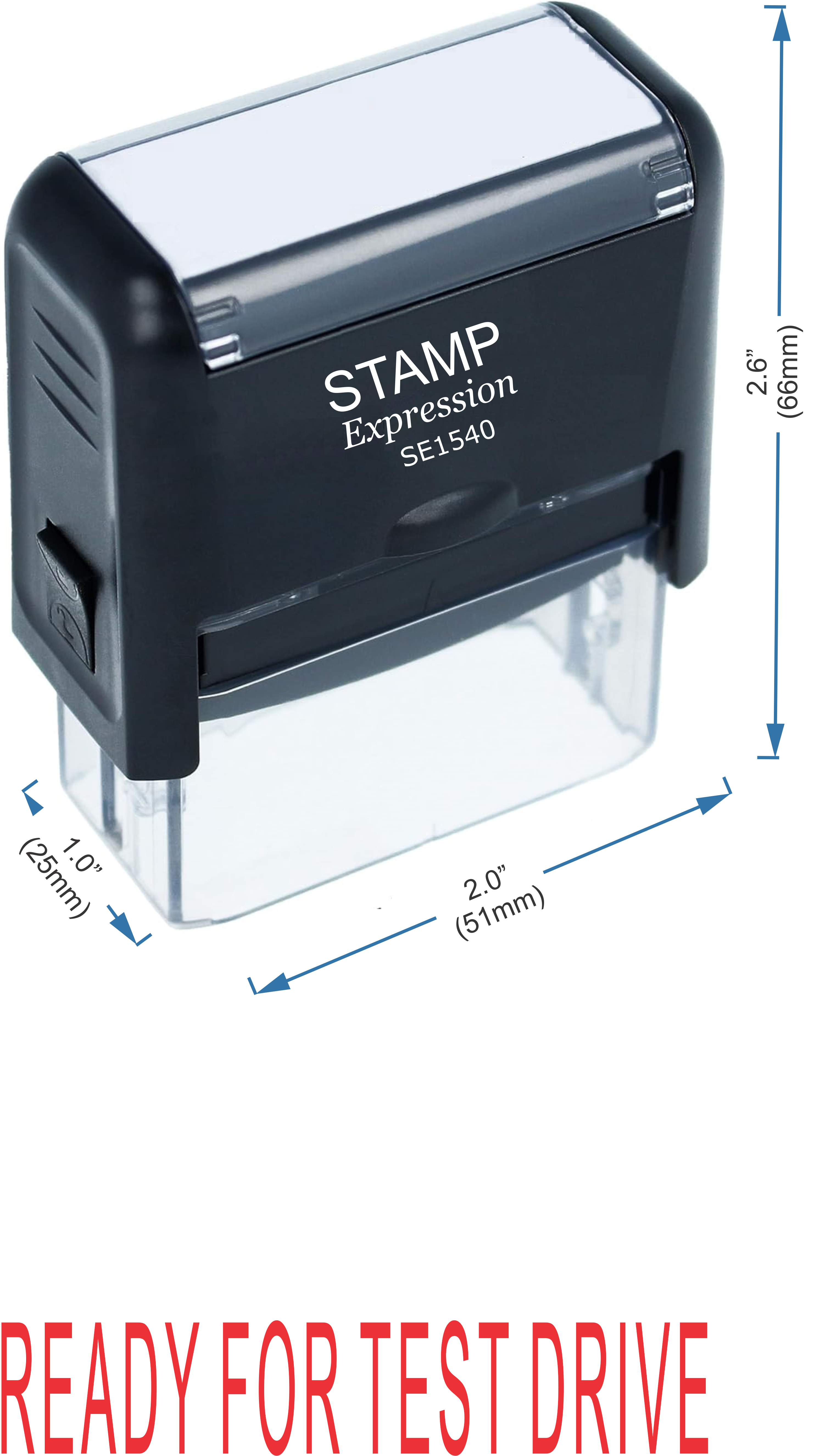 Ready for Test Drive Office Self Inking Rubber Stamp (50309)