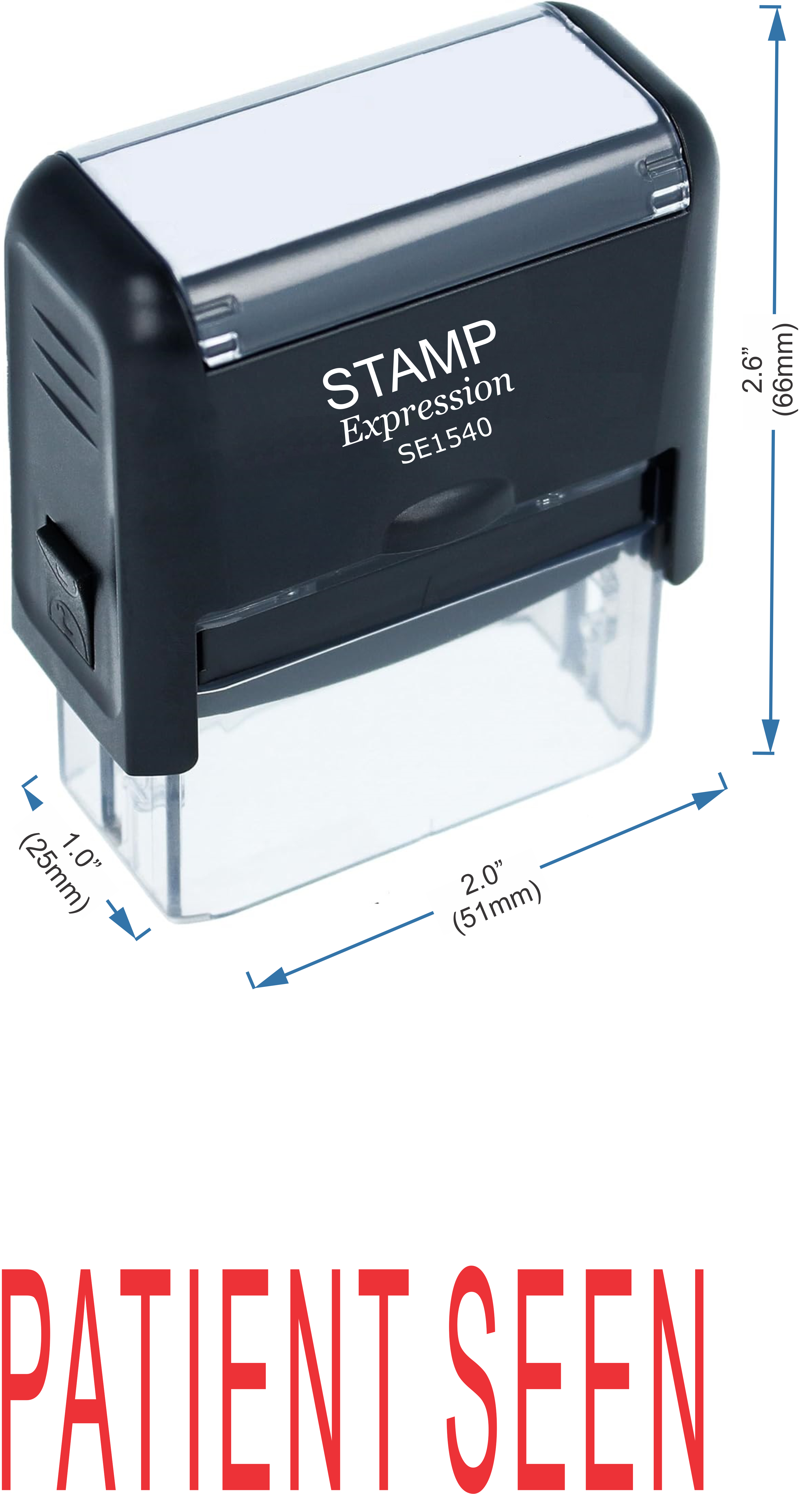 Patient Seen Medical Office Self Inking Rubber Stamp (50315)