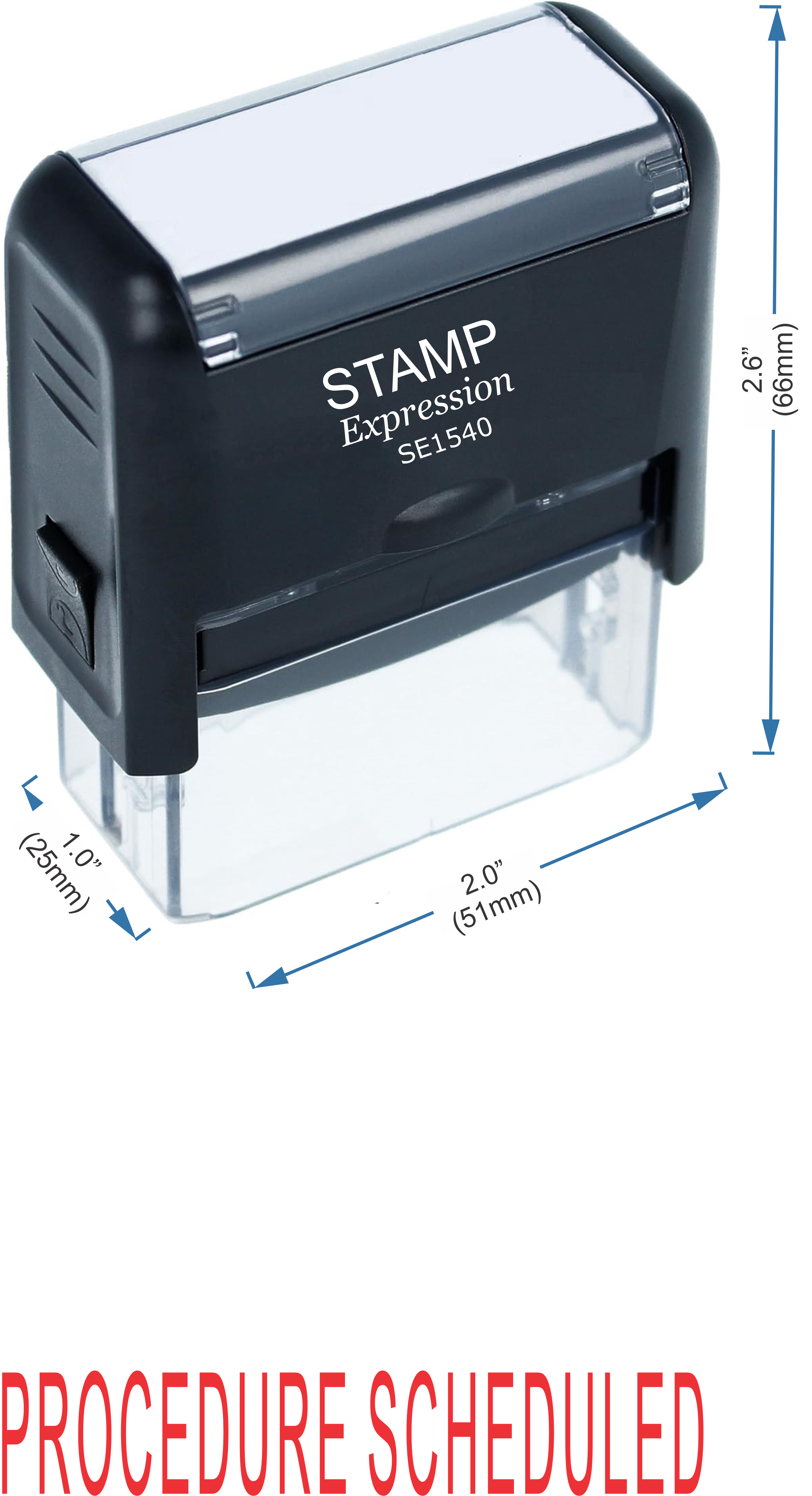 Procedure Scheduled Medical Office Self Inking Rubber Stamp (50345)