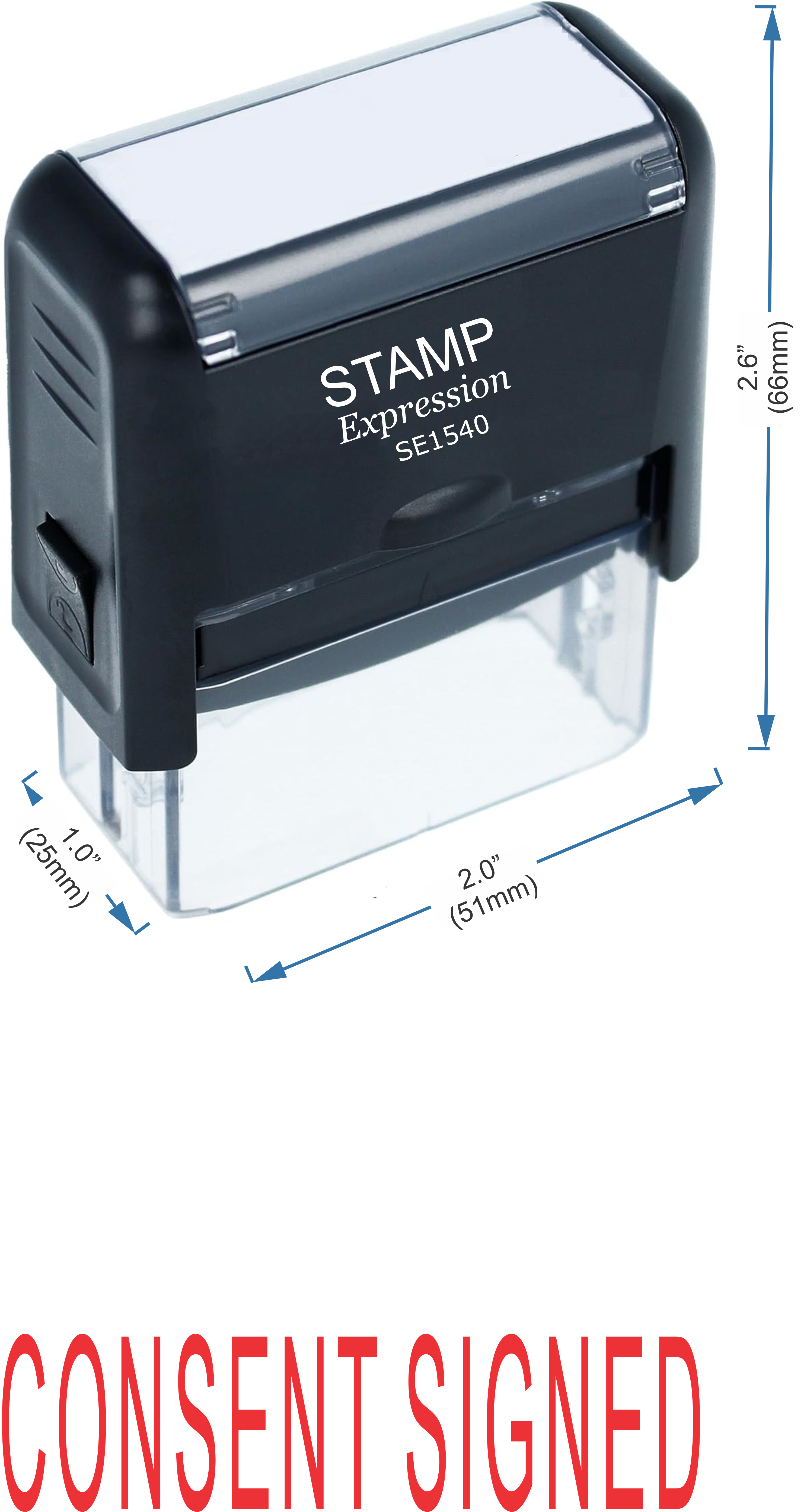 Consent Signed Medical Office Self Inking Rubber Stamp (50347)