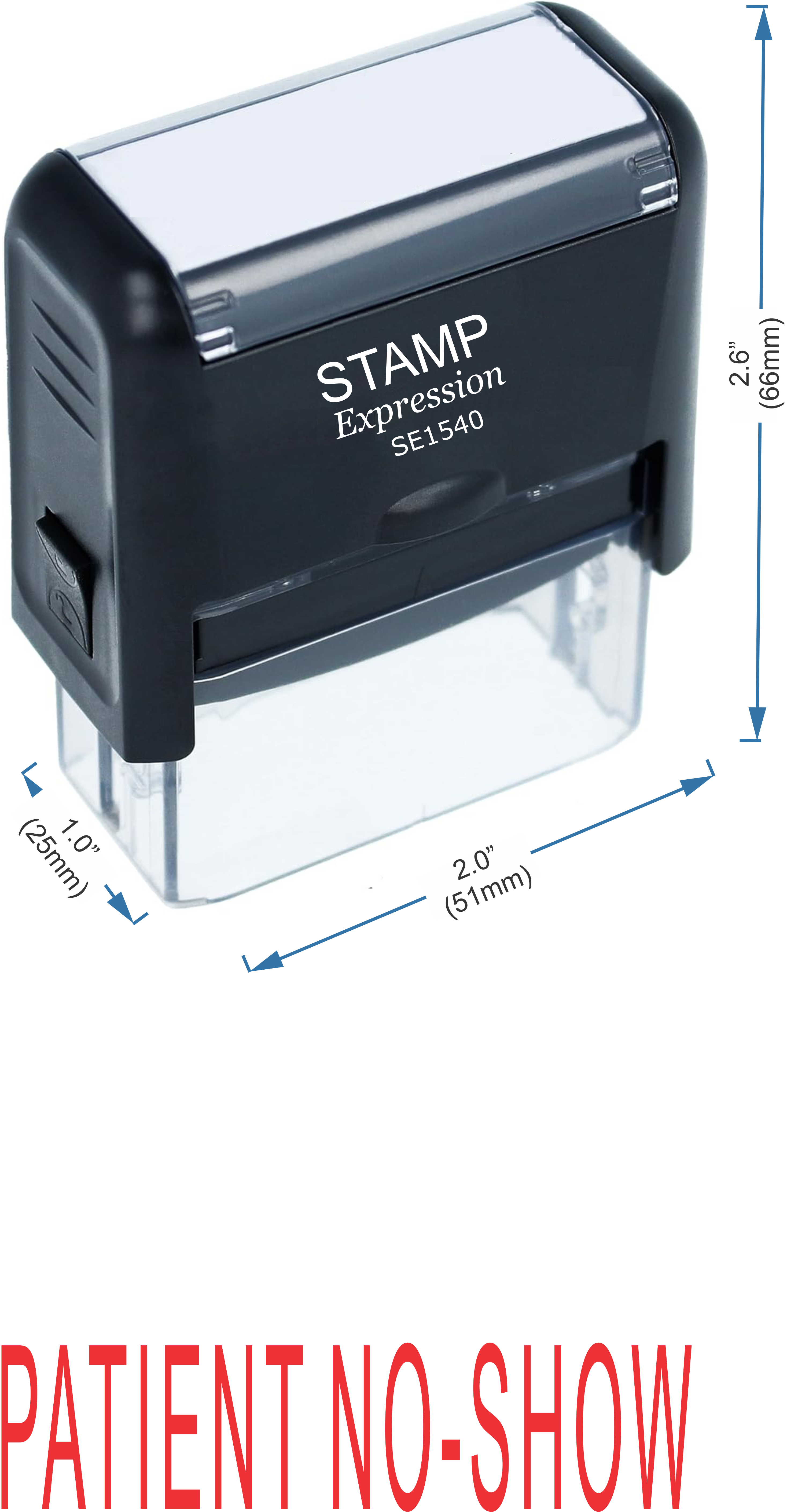 Patient No-Show Medical Office Self Inking Rubber Stamp (50355)