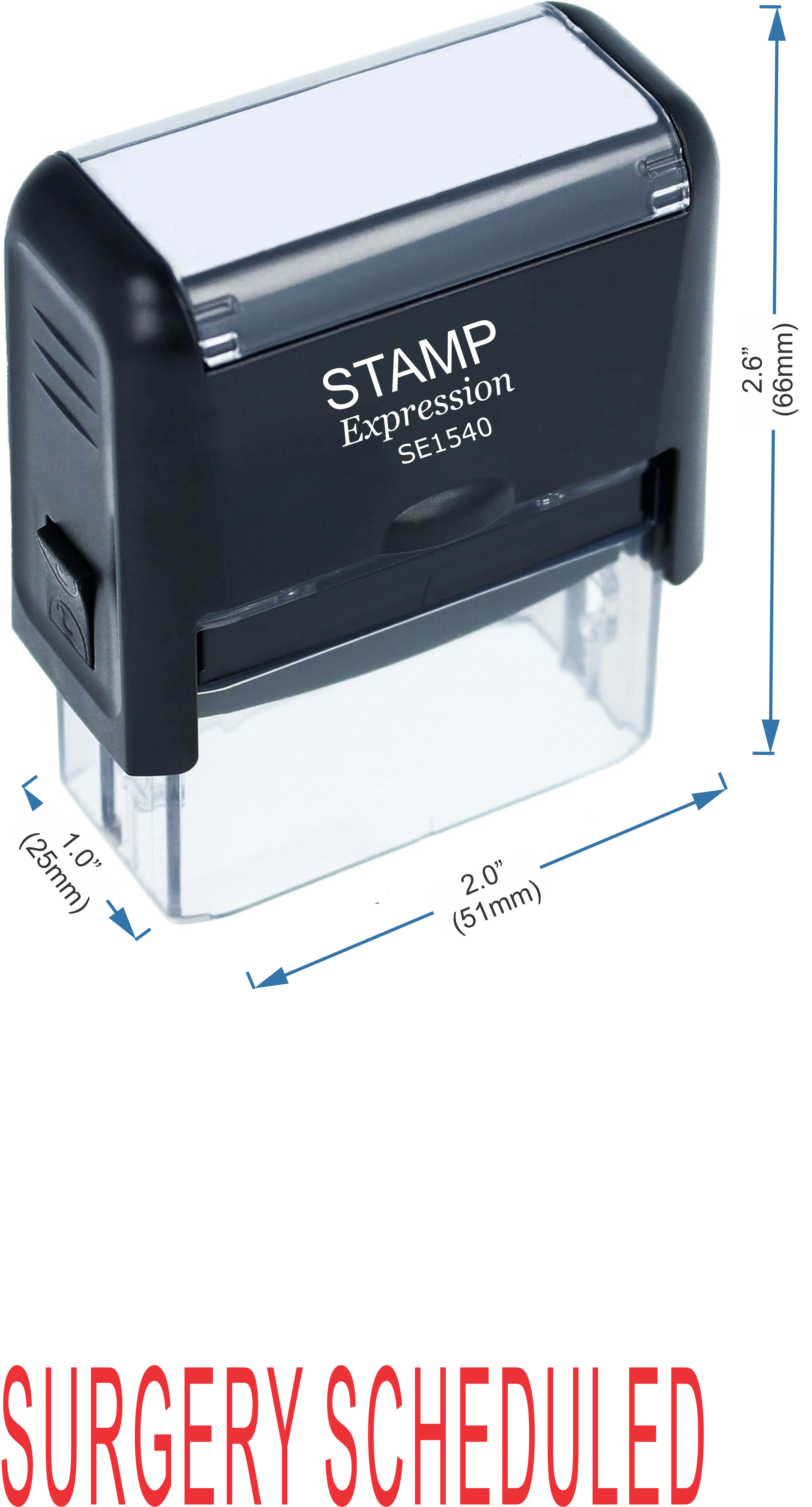 Surgery Scheduled Medical Office Self Inking Rubber Stamp (50371)
