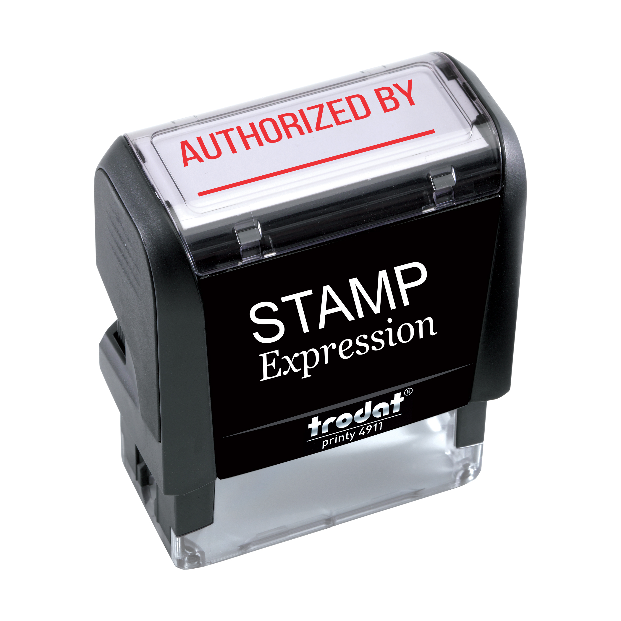 Authorized By With Line On The Bottom Office Self Inking Rubber Stamp