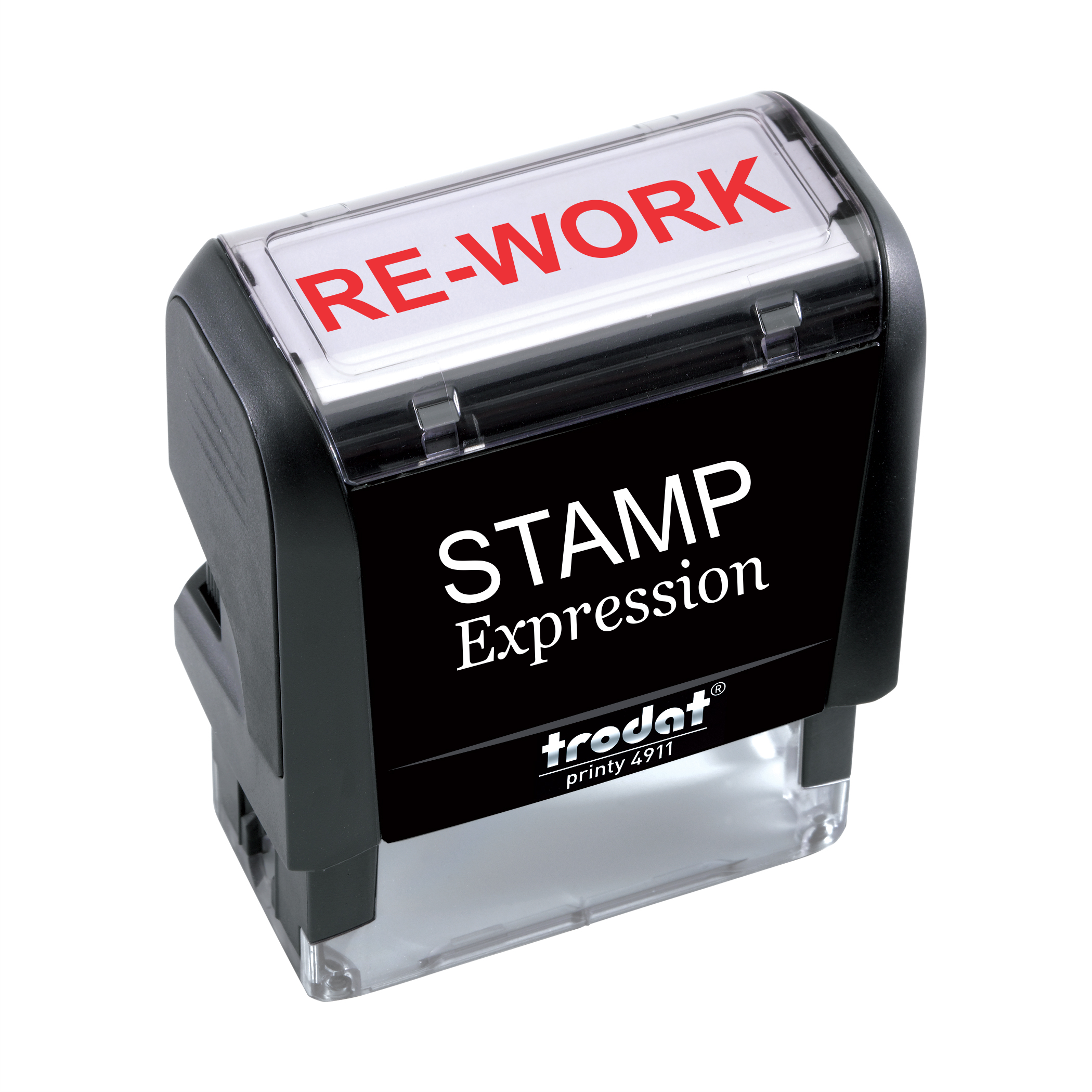 RE-Work Office Self Inking Rubber Stamp