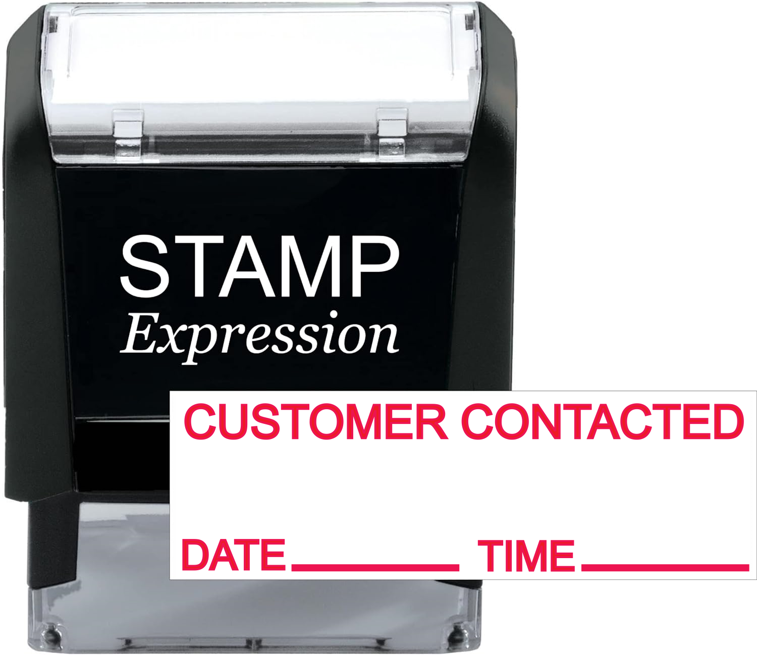 Customer Contacted with Date and Time Office Self Inking Rubber Stamp (SH-5962)