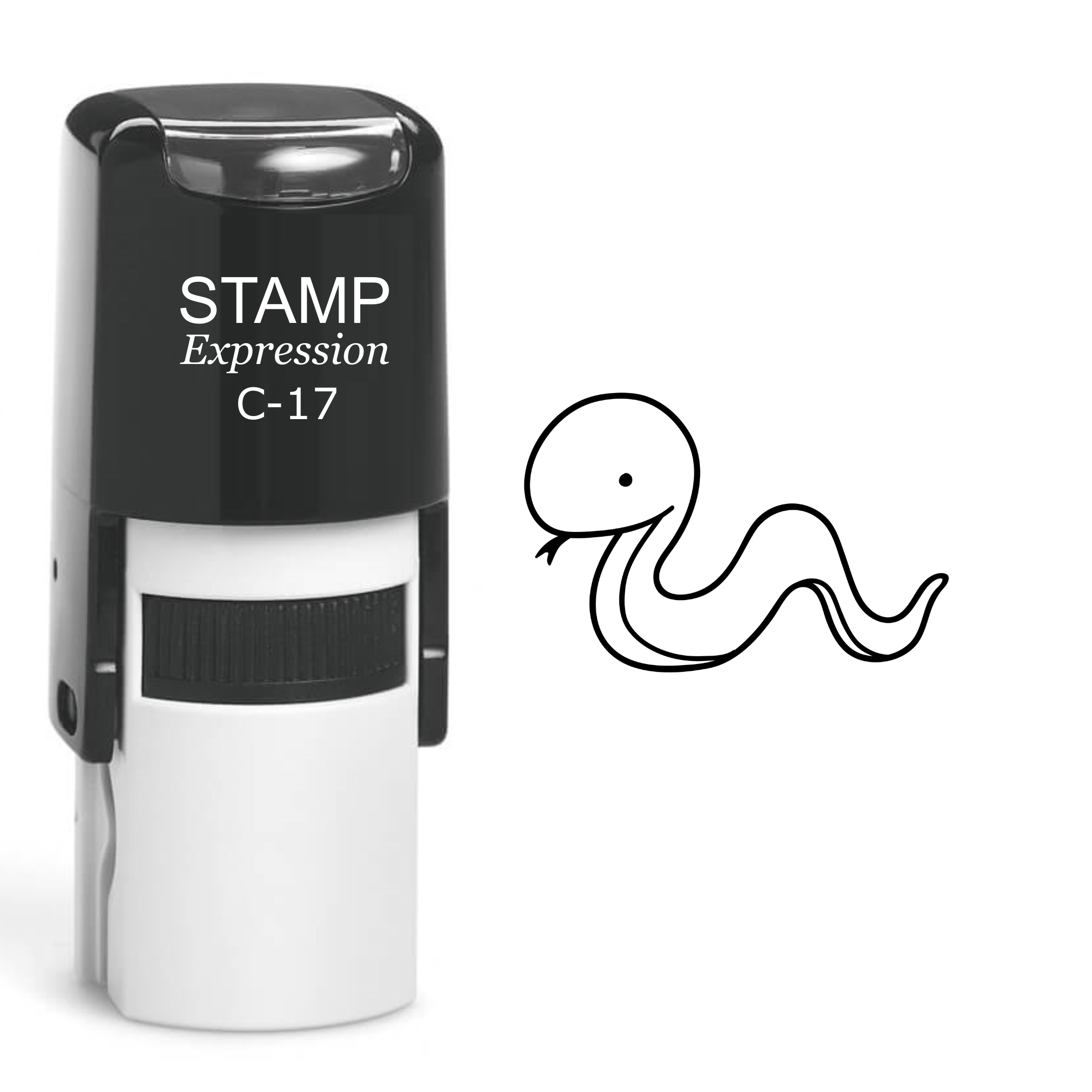 Cute Cobra Snake Self Inking Rubber Stamp (SH-60084)