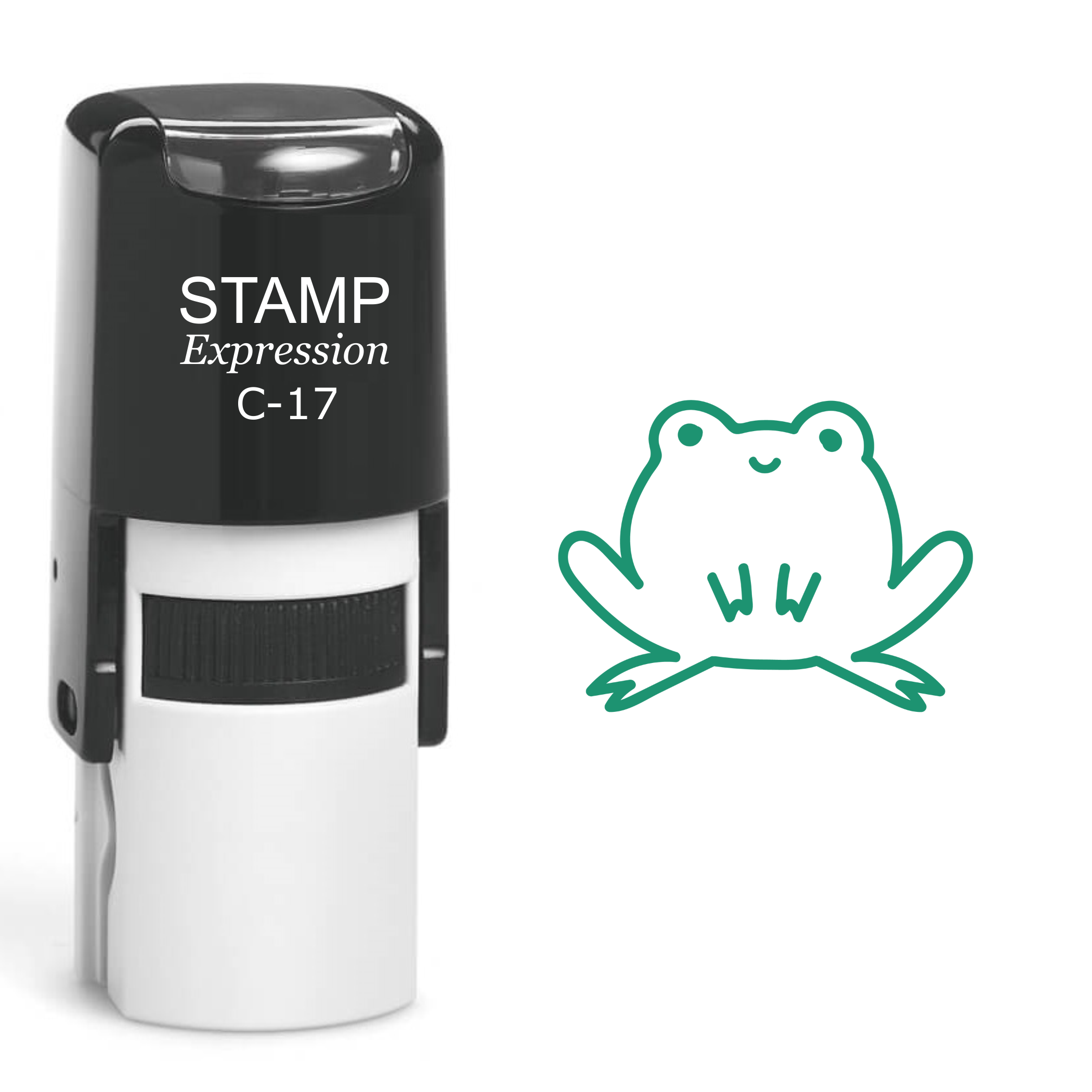 Green Cute Baby Frog Self Inking Rubber Stamp (SH-60110)