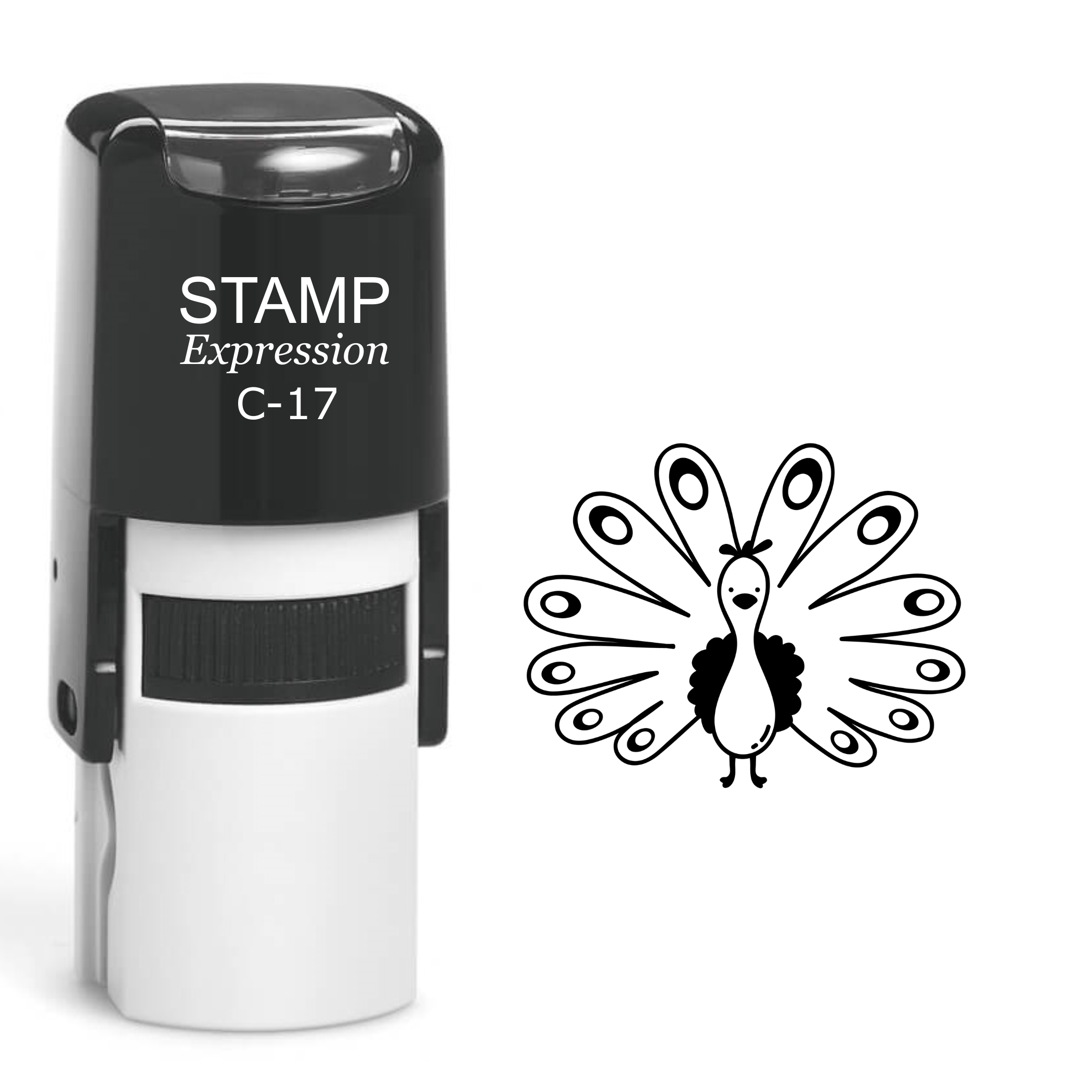 Baby Peacock Self Inking Rubber Stamp (SH-60124)