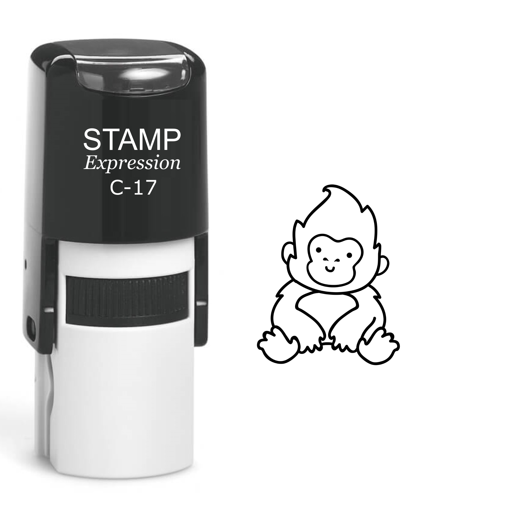 Baby Gorilla Monkey Self Inking Rubber Stamp (SH-60132)