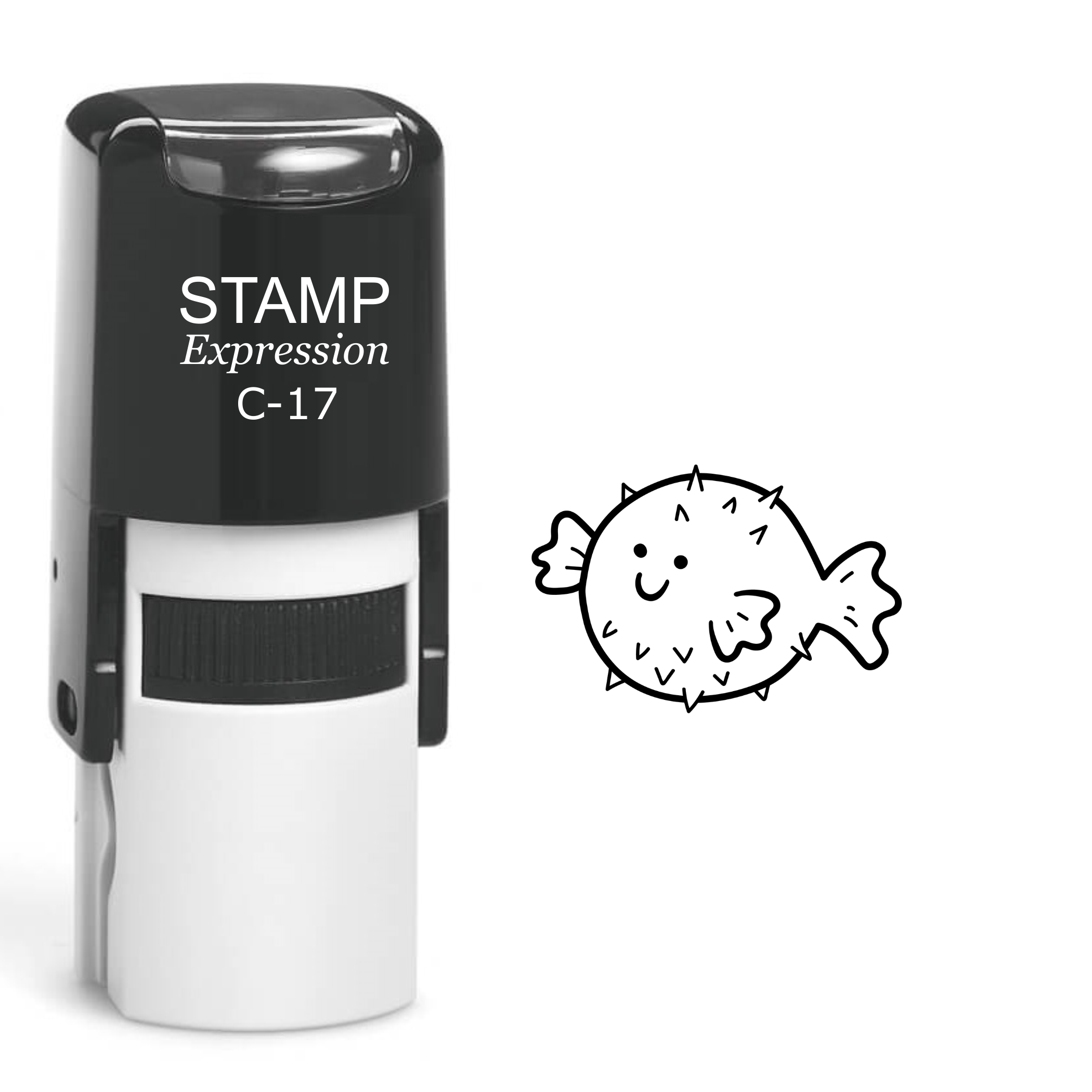 Baby Pufferfish Self Inking Rubber Stamp (SH-60134)