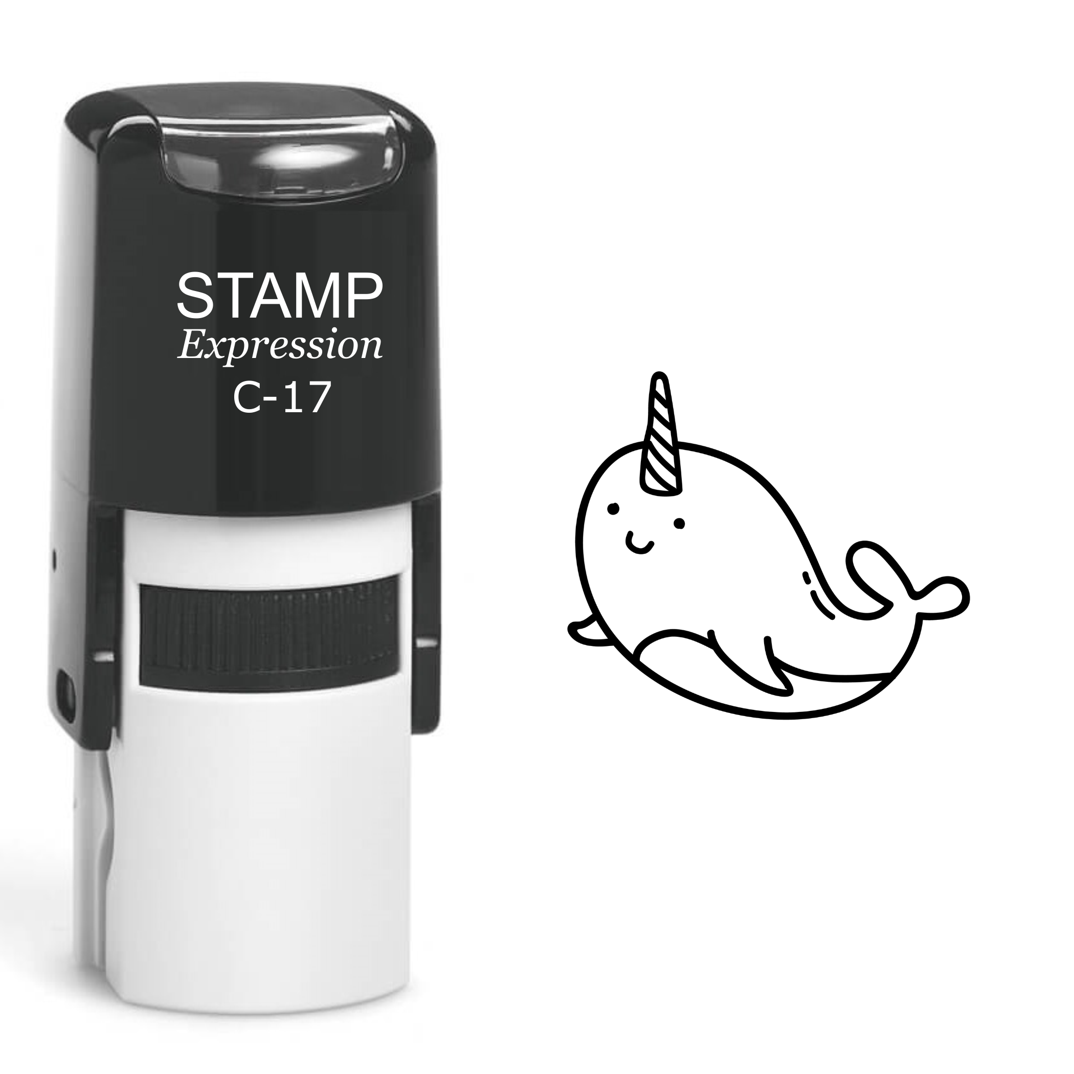 Baby Narwhal Self Inking Rubber Stamp (SH-60139)