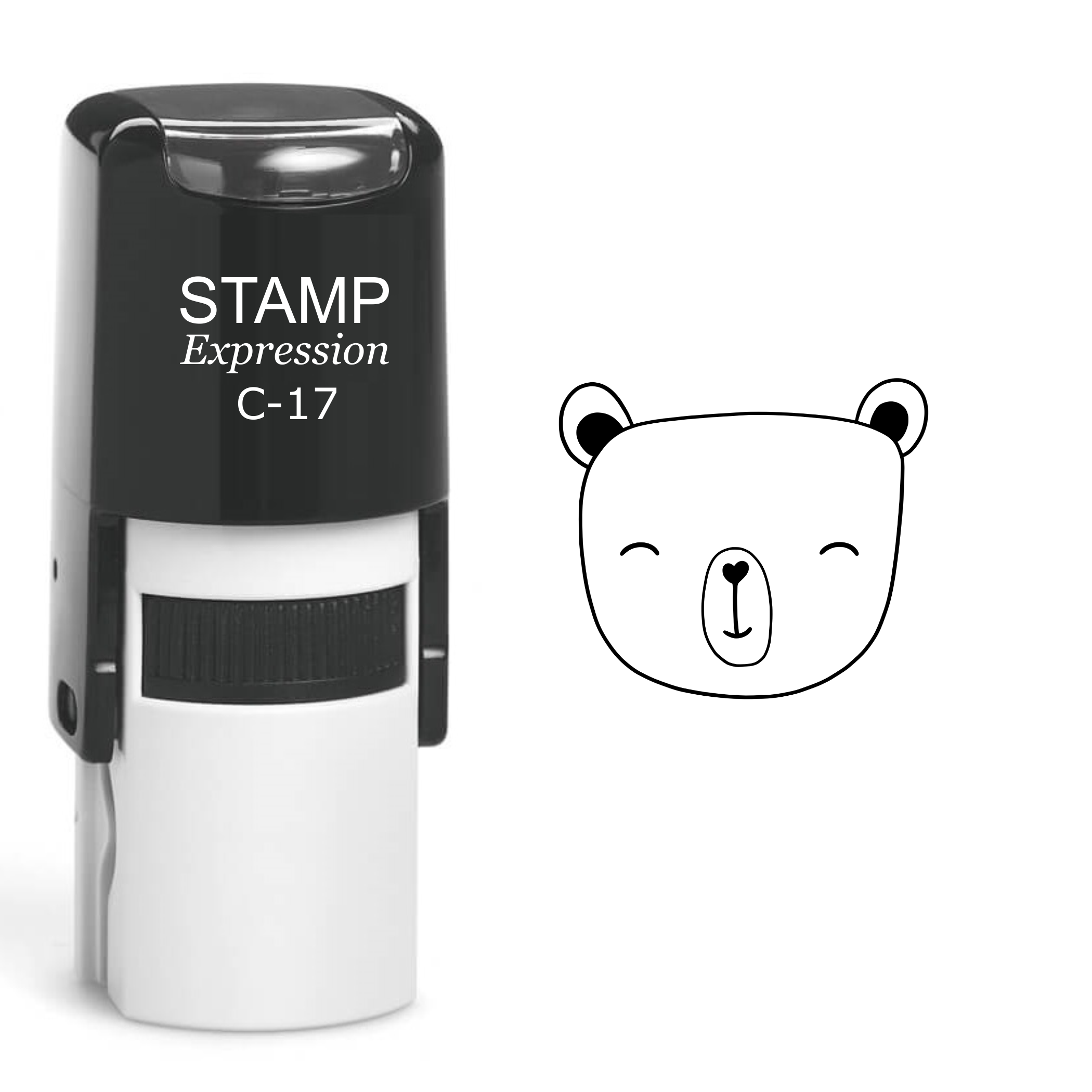 Baby Bear Head Self Inking Rubber Stamp (SH-60162)