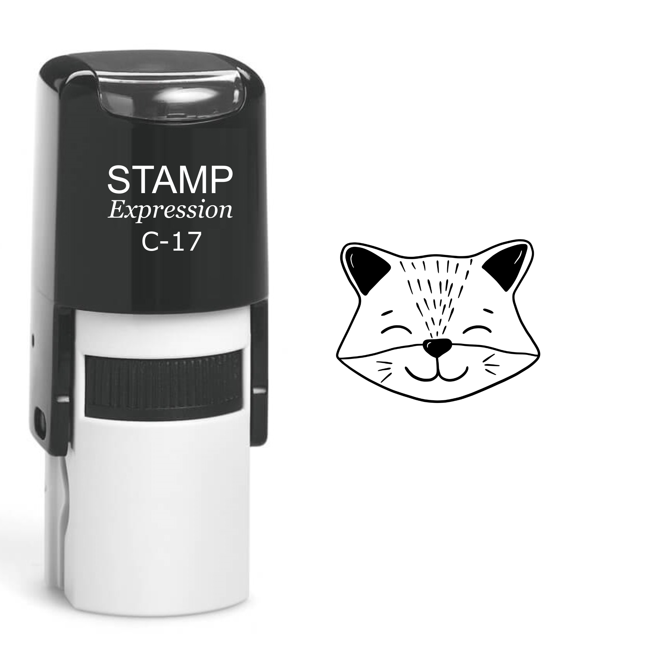 Cat Head Self Inking Rubber Stamp (SH-60185)