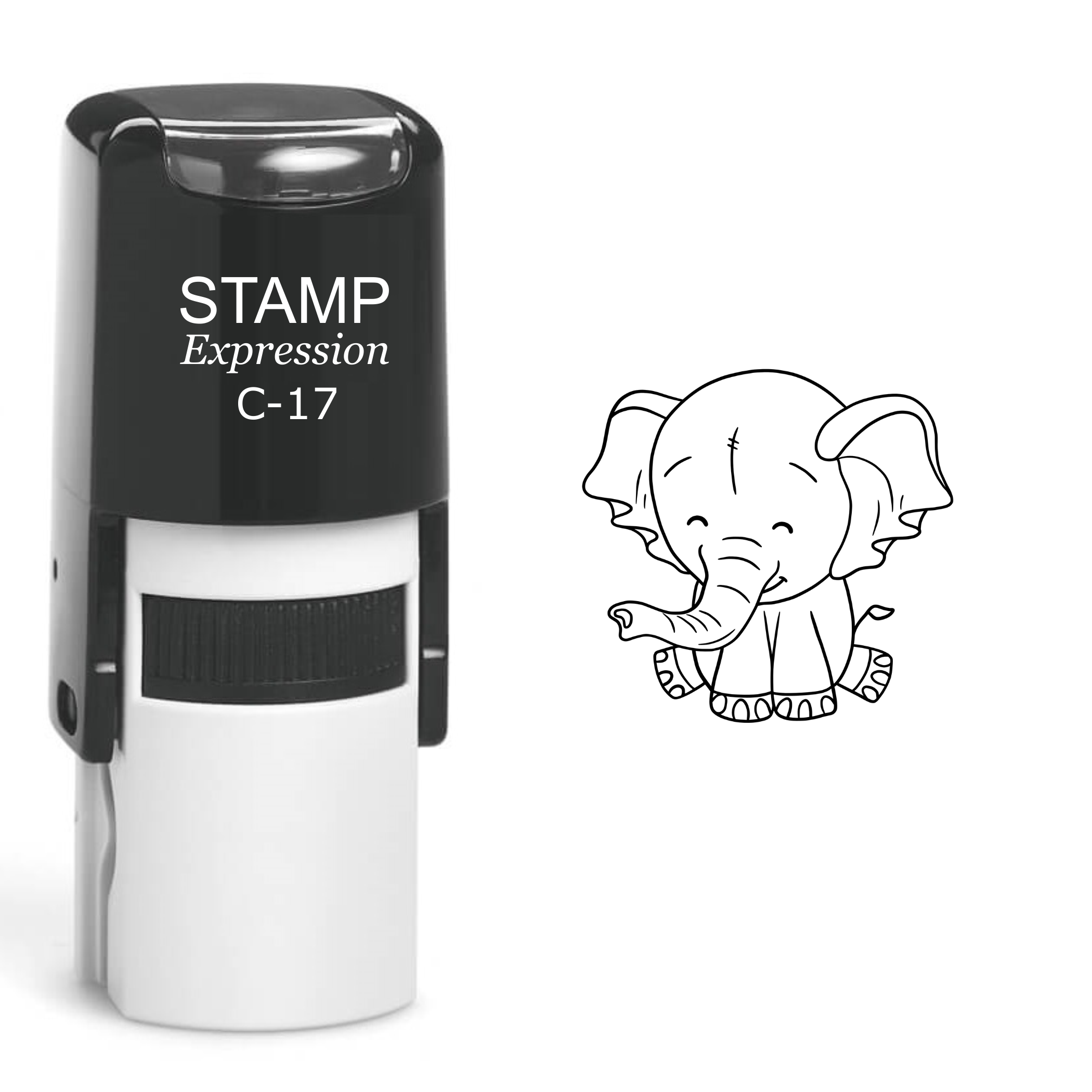 Baby Elephant Self Inking Rubber Stamp (SH-60215)