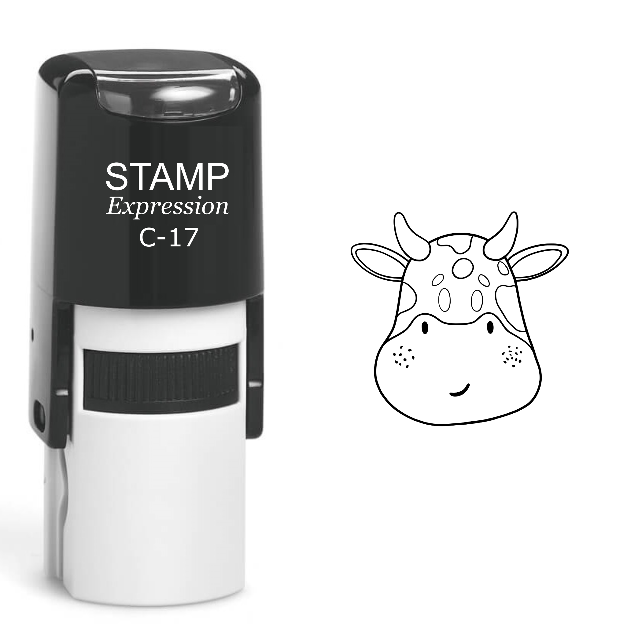 Cow Head Self Inking Rubber Stamp (SH-60225)