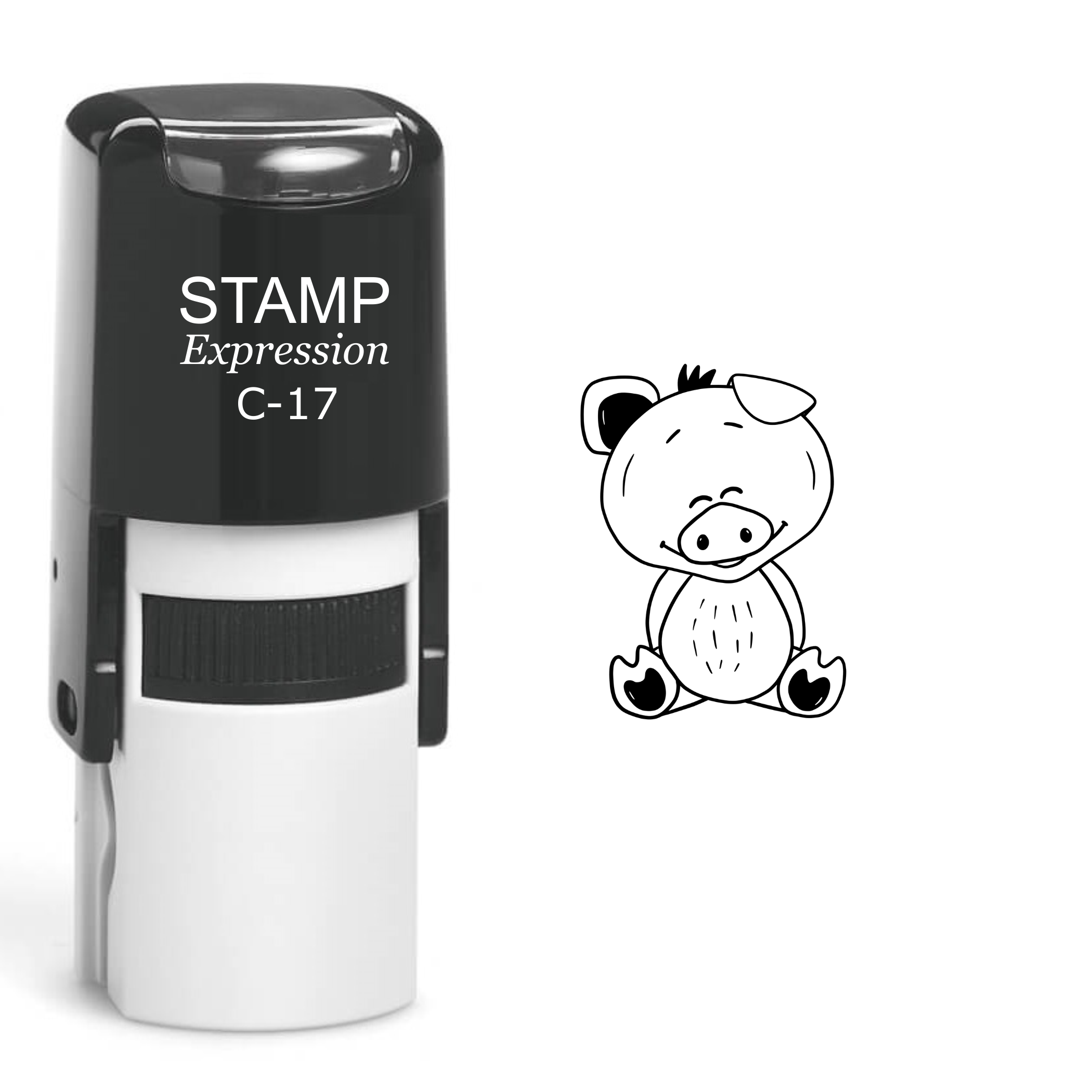 Cute Little Piggy Self Inking Rubber Stamp (SH-60244)