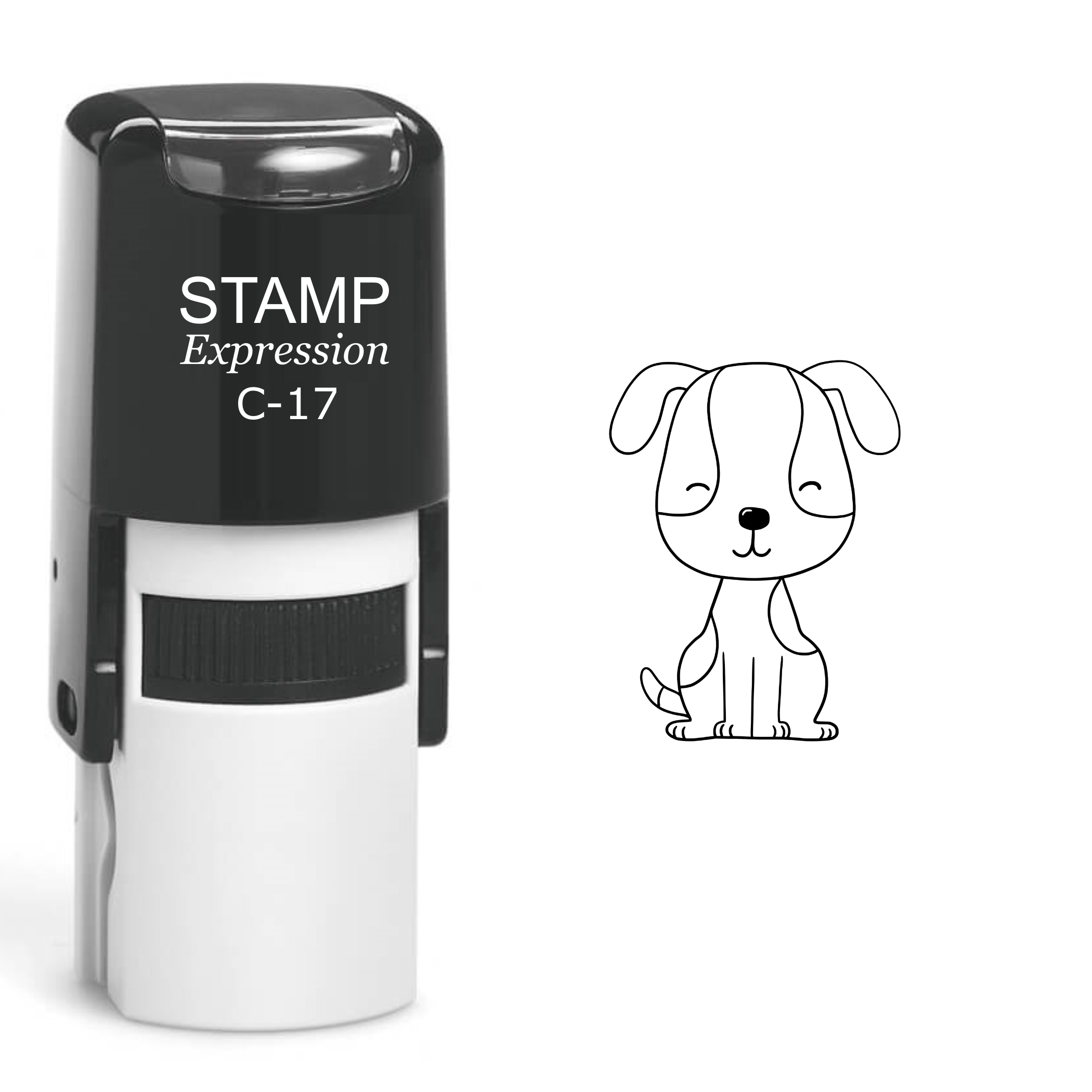 Puppy Dog Head Self Inking Rubber Stamp (SH-60256)