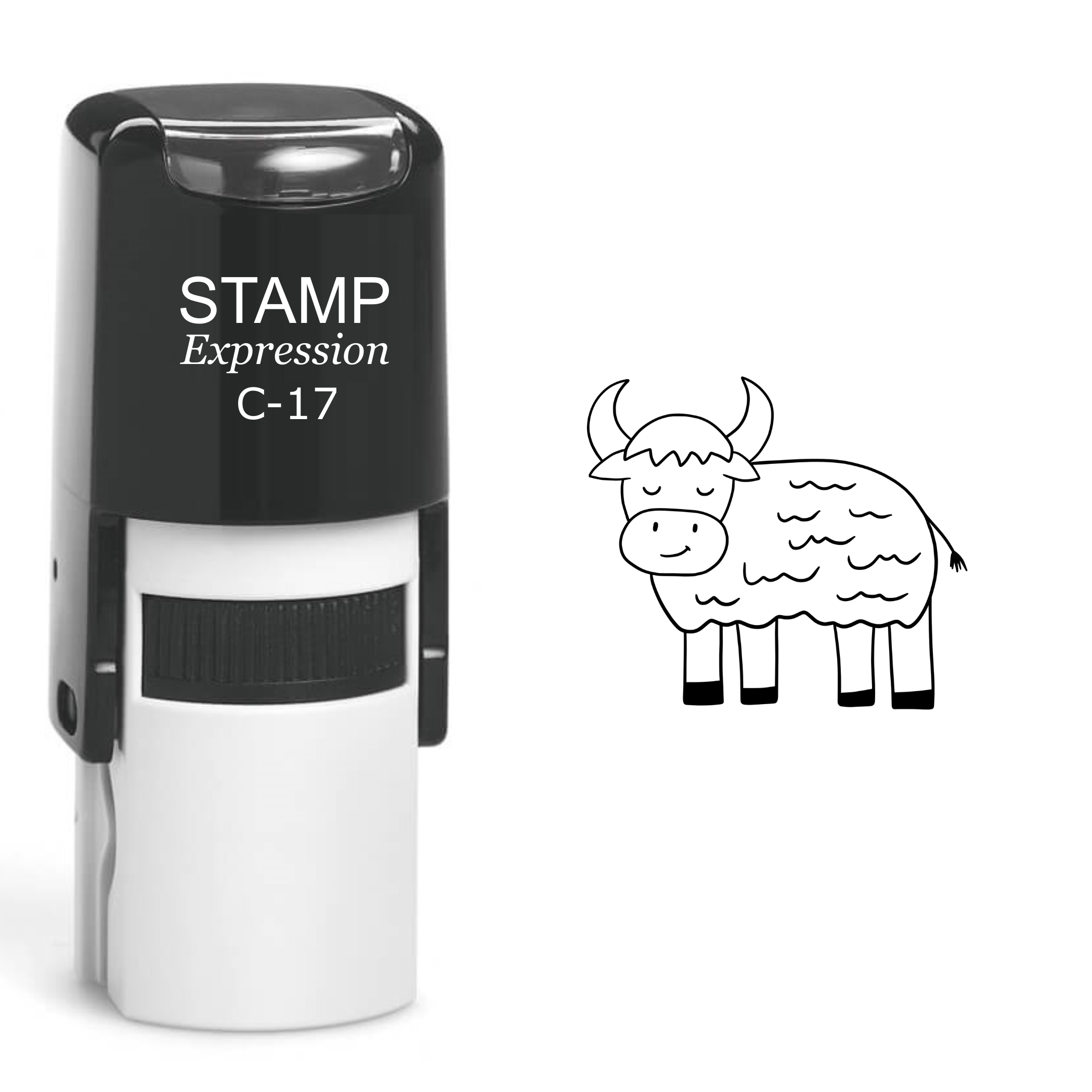 Bull Cow Self Inking Rubber Stamp (SH-60277)