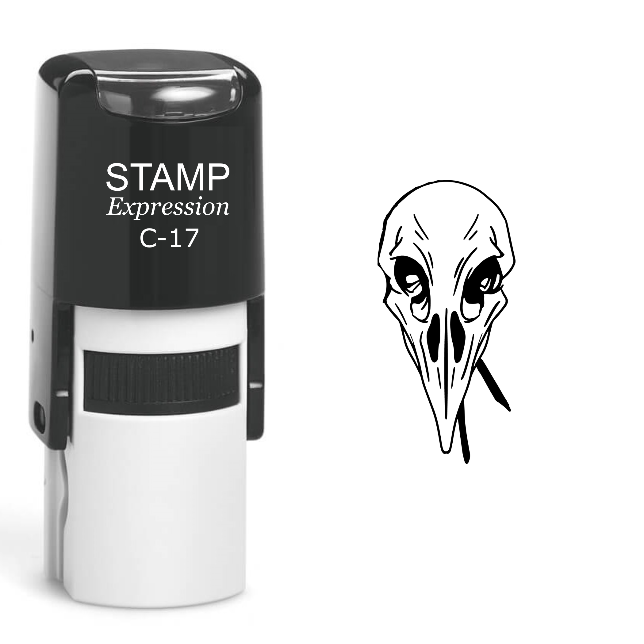 Bird Skull Self Inking Rubber Stamp (SH-60386)